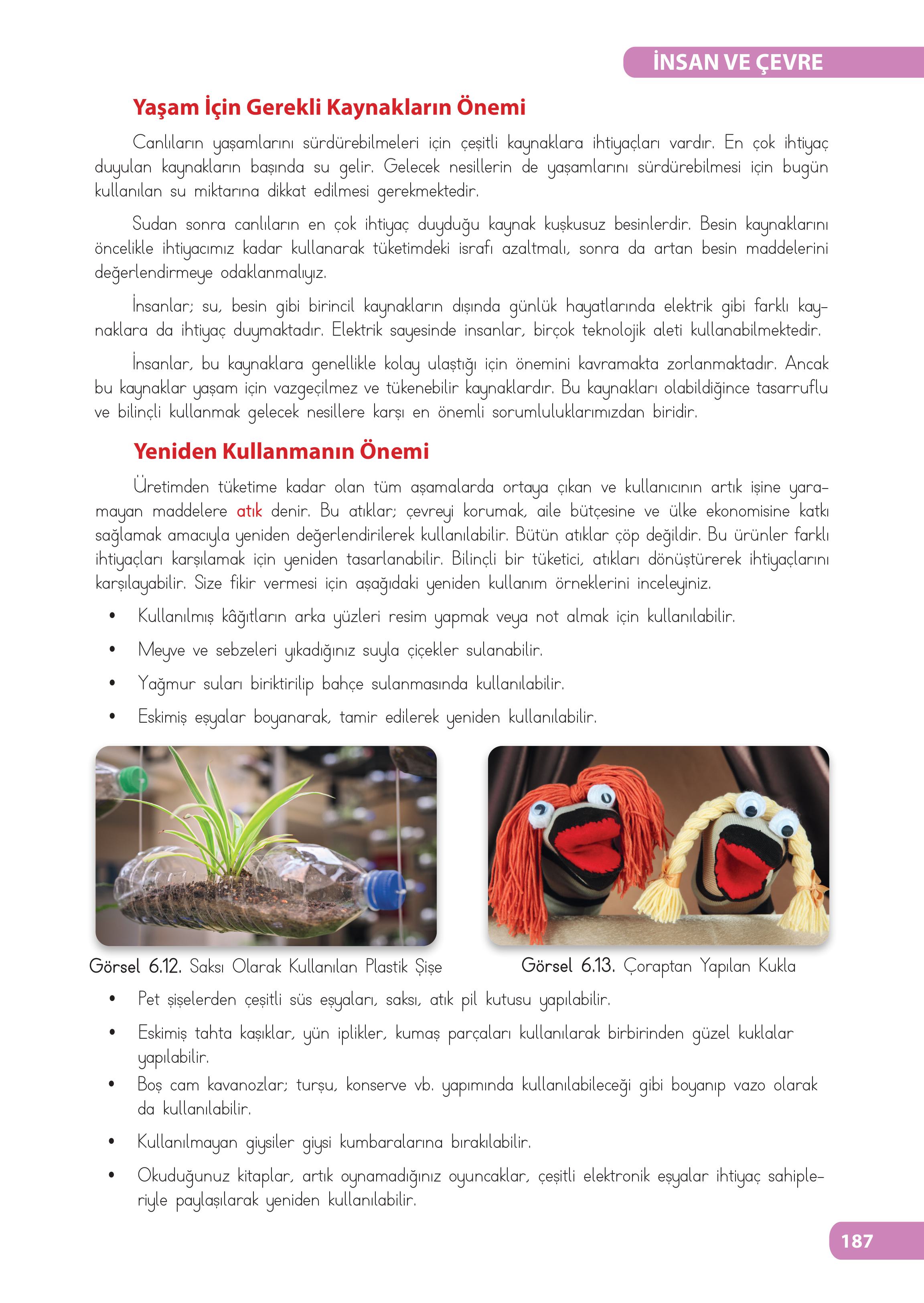 4. Sınıf Meb Yayınları Fen Bilimleri Ders Kitabı Sayfa 187 Cevapları