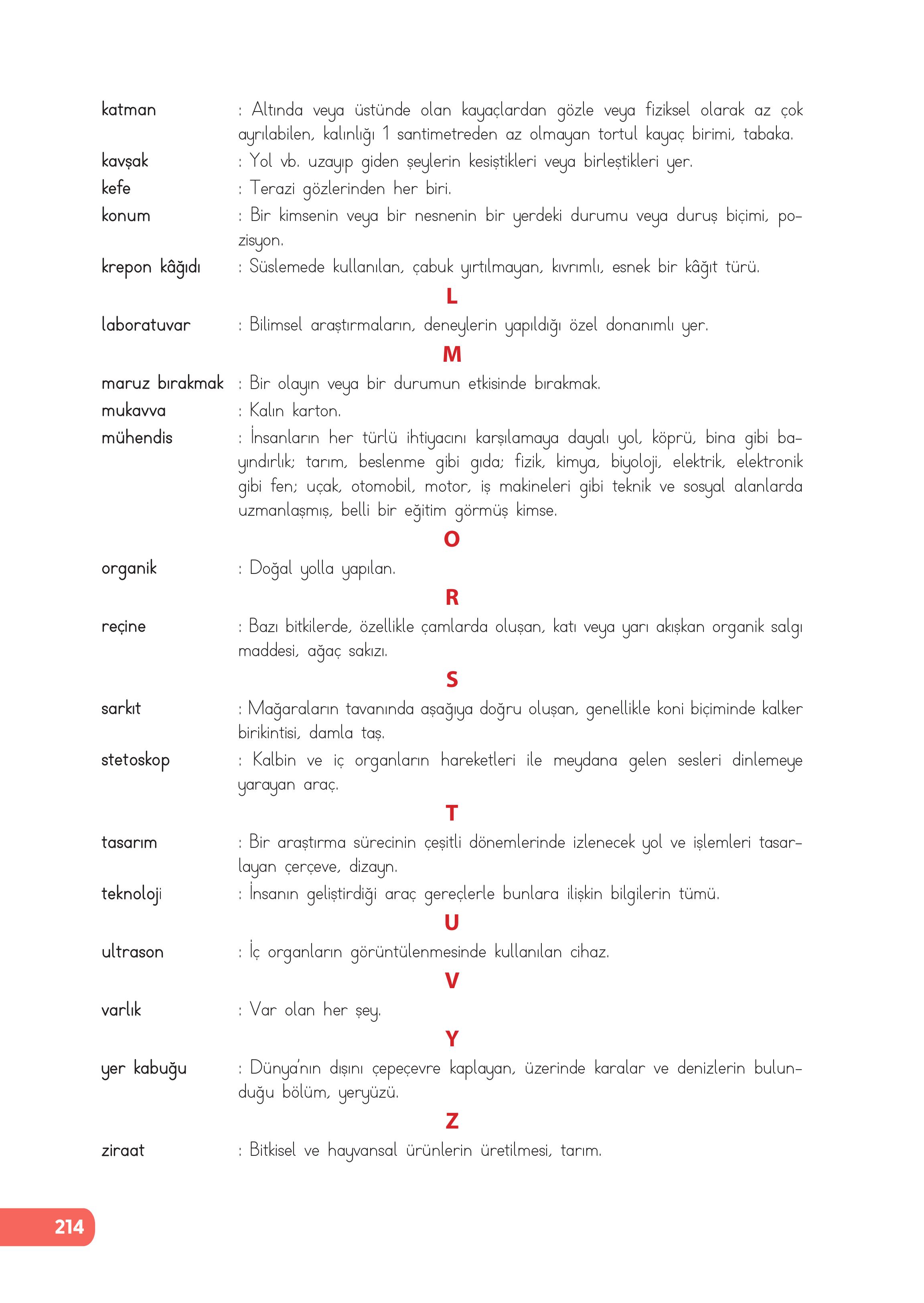 4. Sınıf Meb Yayınları Fen Bilimleri Ders Kitabı Sayfa 214 Cevapları