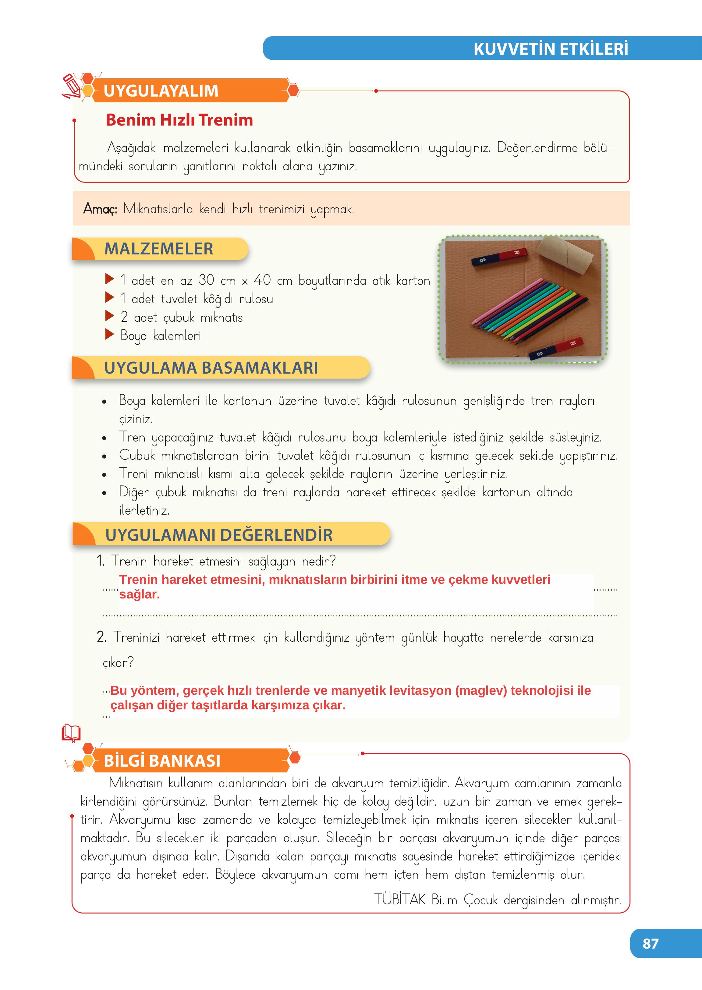 4. Sınıf Meb Yayınları Fen Bilimleri Ders Kitabı Sayfa 87 Cevapları 4. Sınıf Meb Yayınları Fen Bilimleri Ders Kitabı Sayfa 87 Cevapları