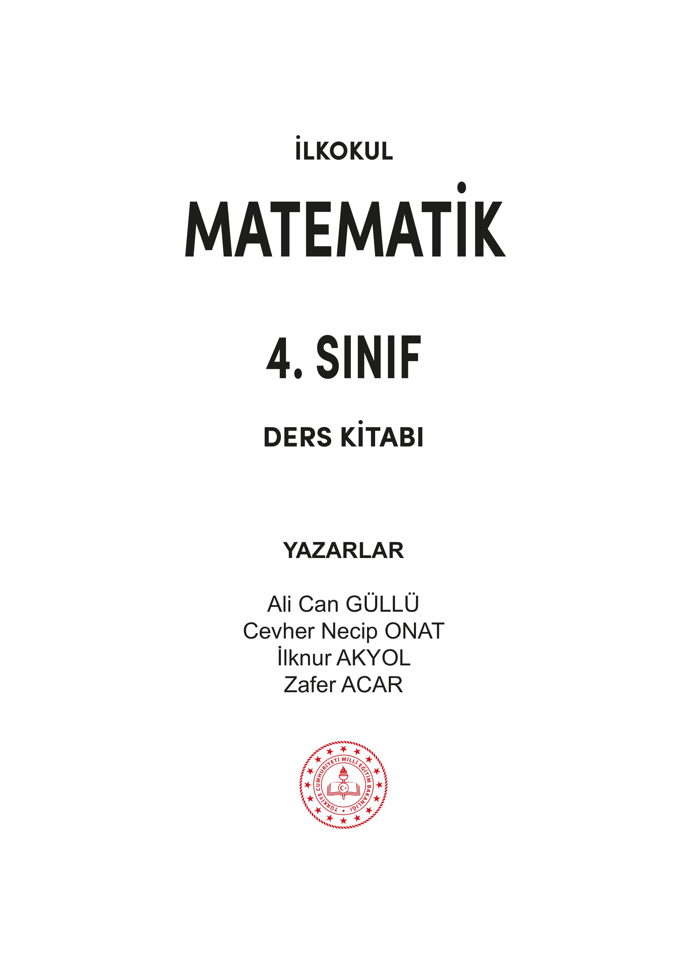 4. Sınıf Meb Yayınları Matematik Ders Kitabı Sayfa 1 Cevapları