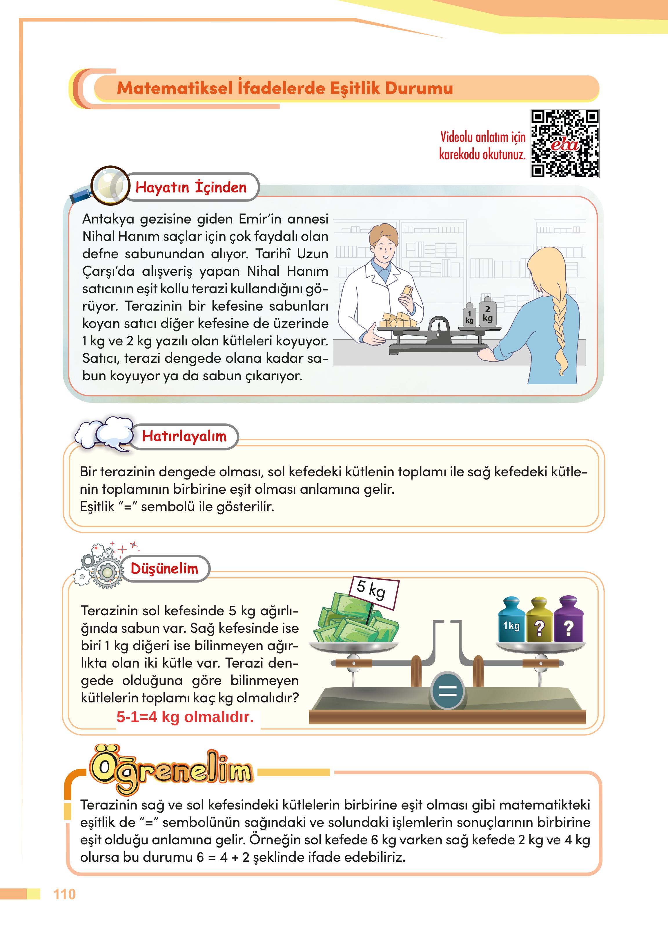 4. Sınıf Meb Yayınları Matematik Ders Kitabı Sayfa 110 Cevapları
