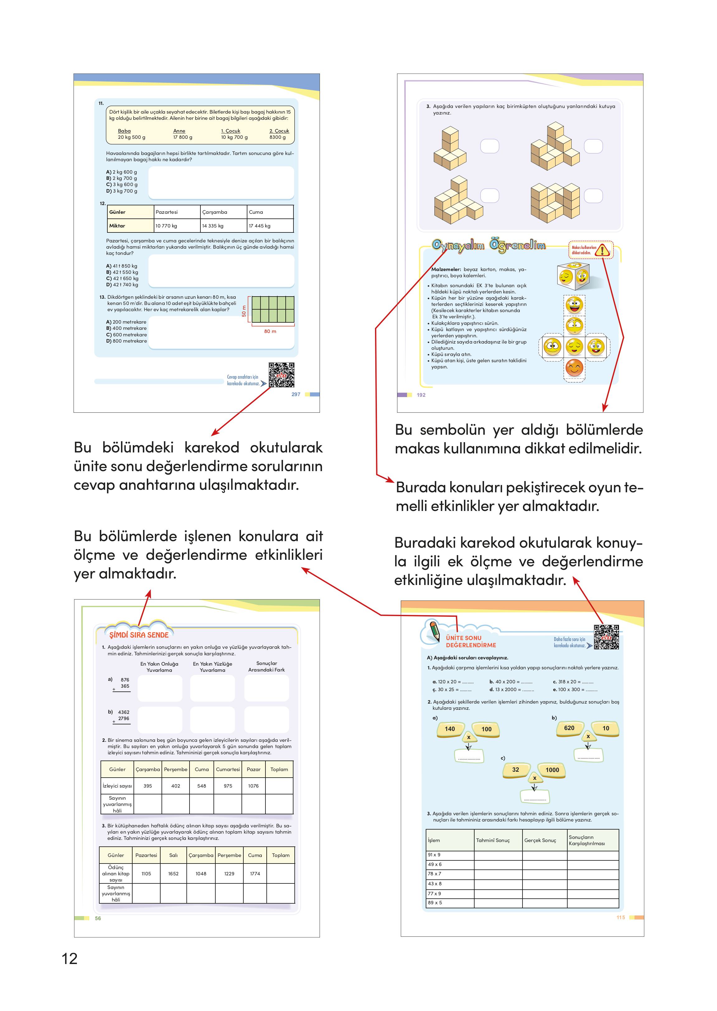 4. Sınıf Meb Yayınları Matematik Ders Kitabı Sayfa 12 Cevapları