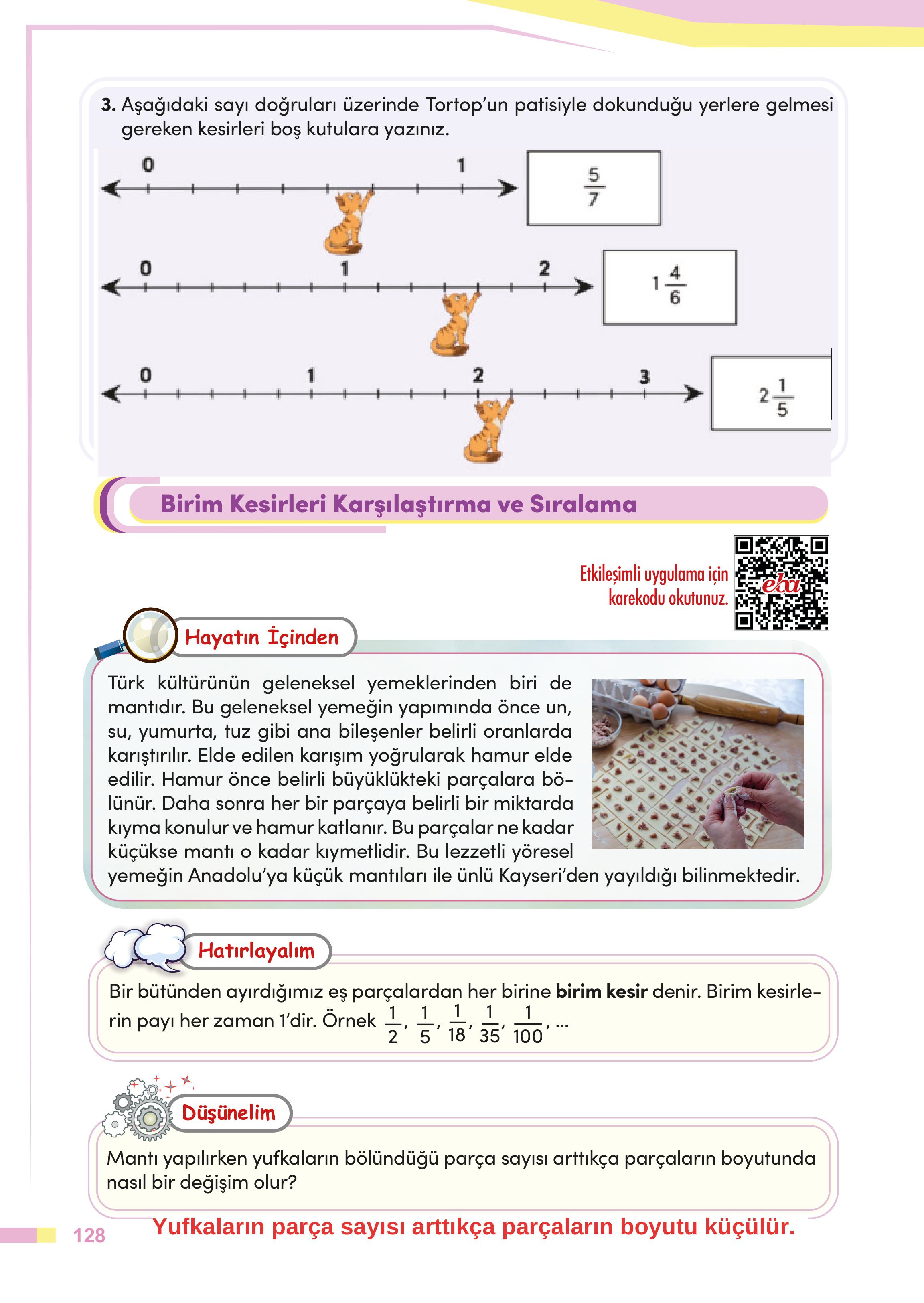 4. Sınıf Meb Yayınları Matematik Ders Kitabı Sayfa 128 Cevapları