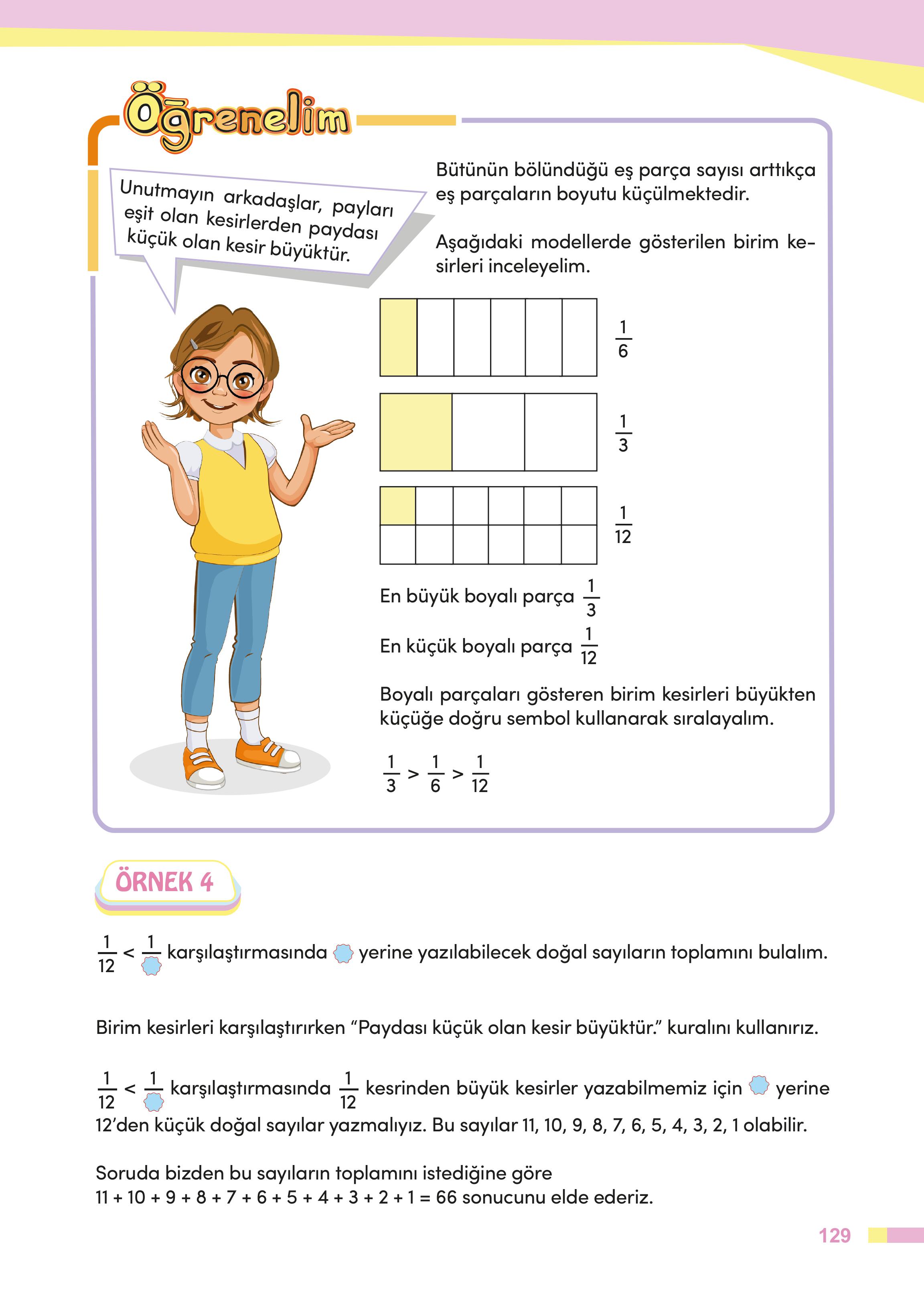 4. Sınıf Meb Yayınları Matematik Ders Kitabı Sayfa 129 Cevapları