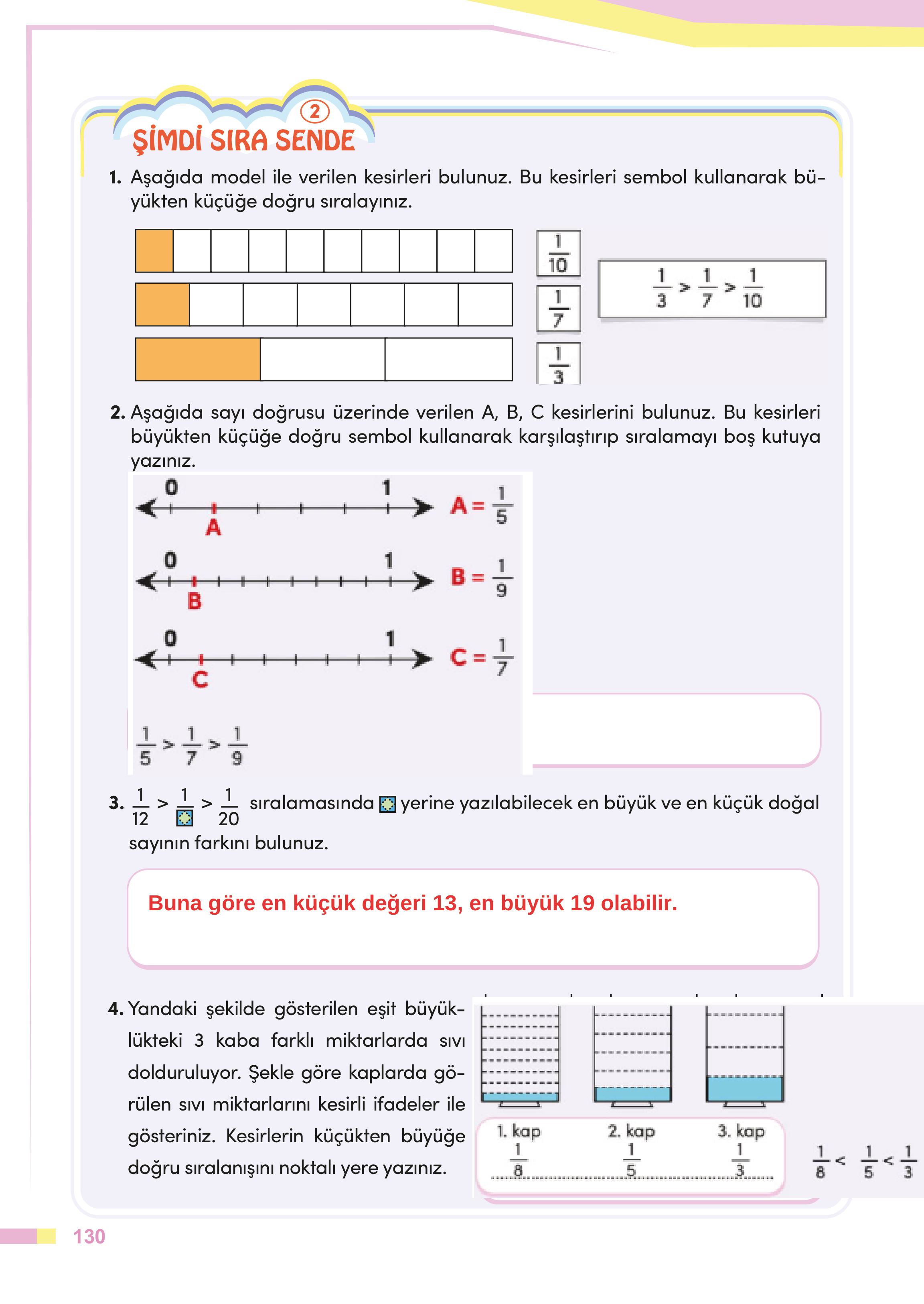 4. Sınıf Meb Yayınları Matematik Ders Kitabı Sayfa 130 Cevapları