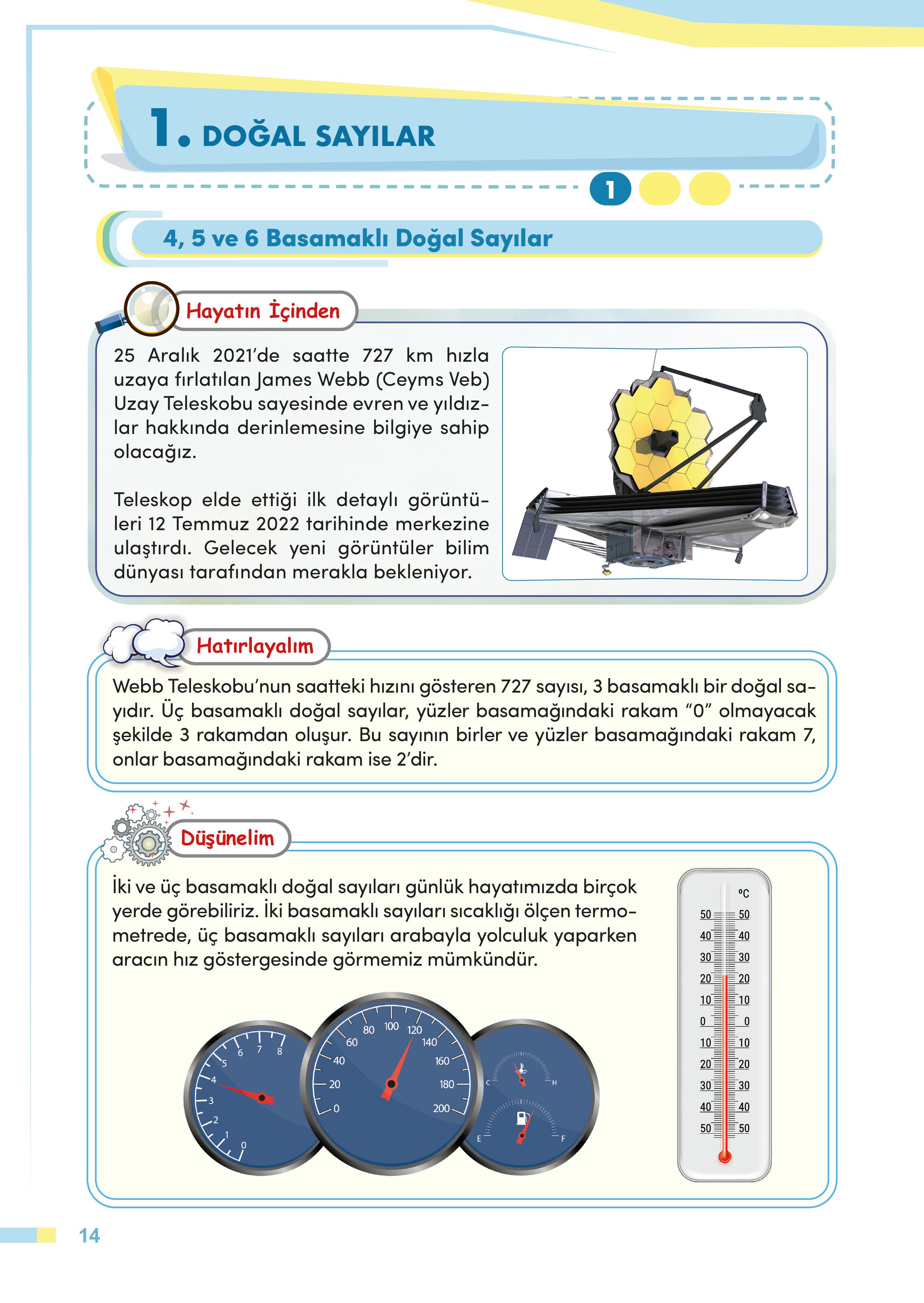 4. Sınıf Meb Yayınları Matematik Ders Kitabı Sayfa 14 Cevapları