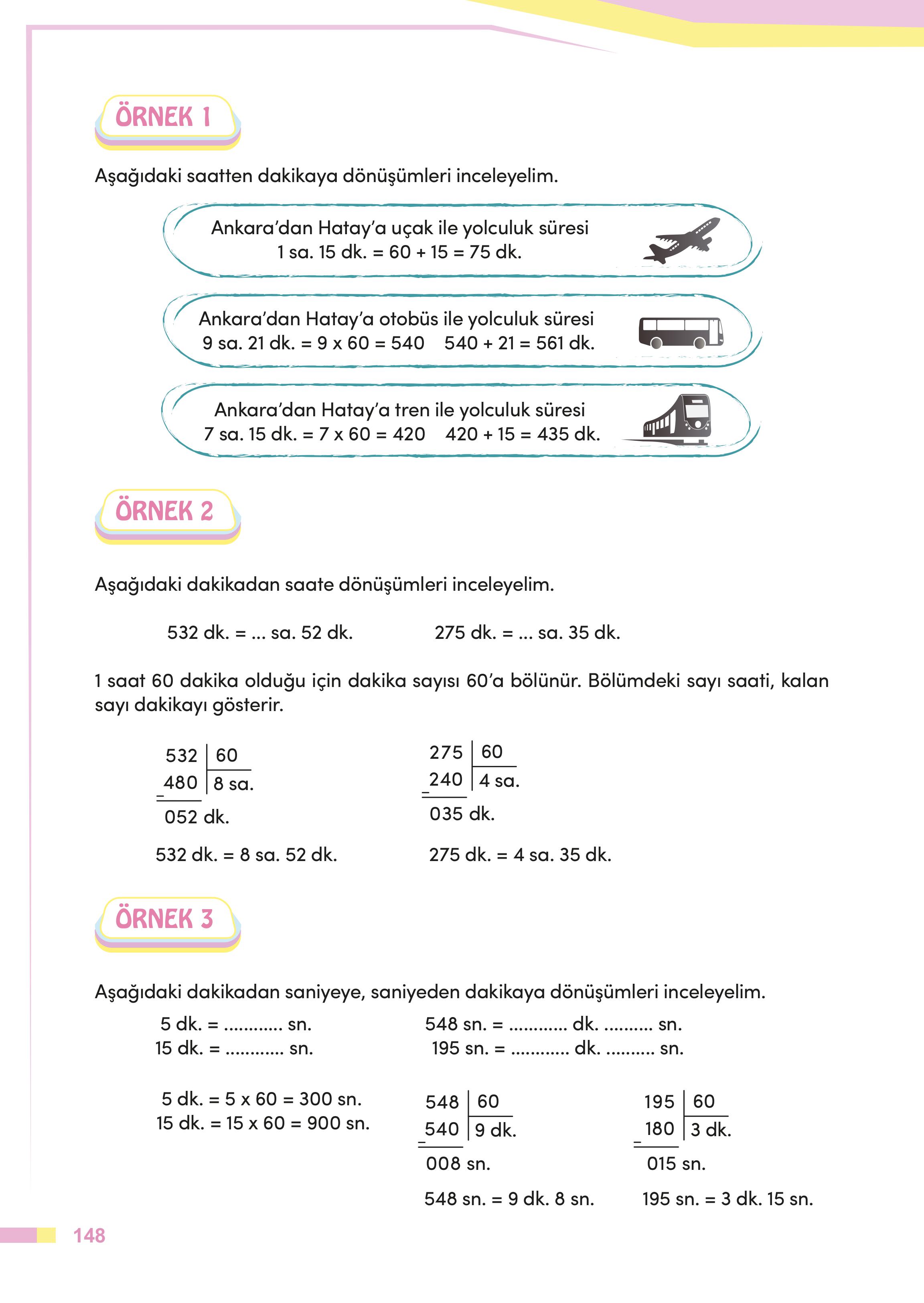 4. Sınıf Meb Yayınları Matematik Ders Kitabı Sayfa 148 Cevapları