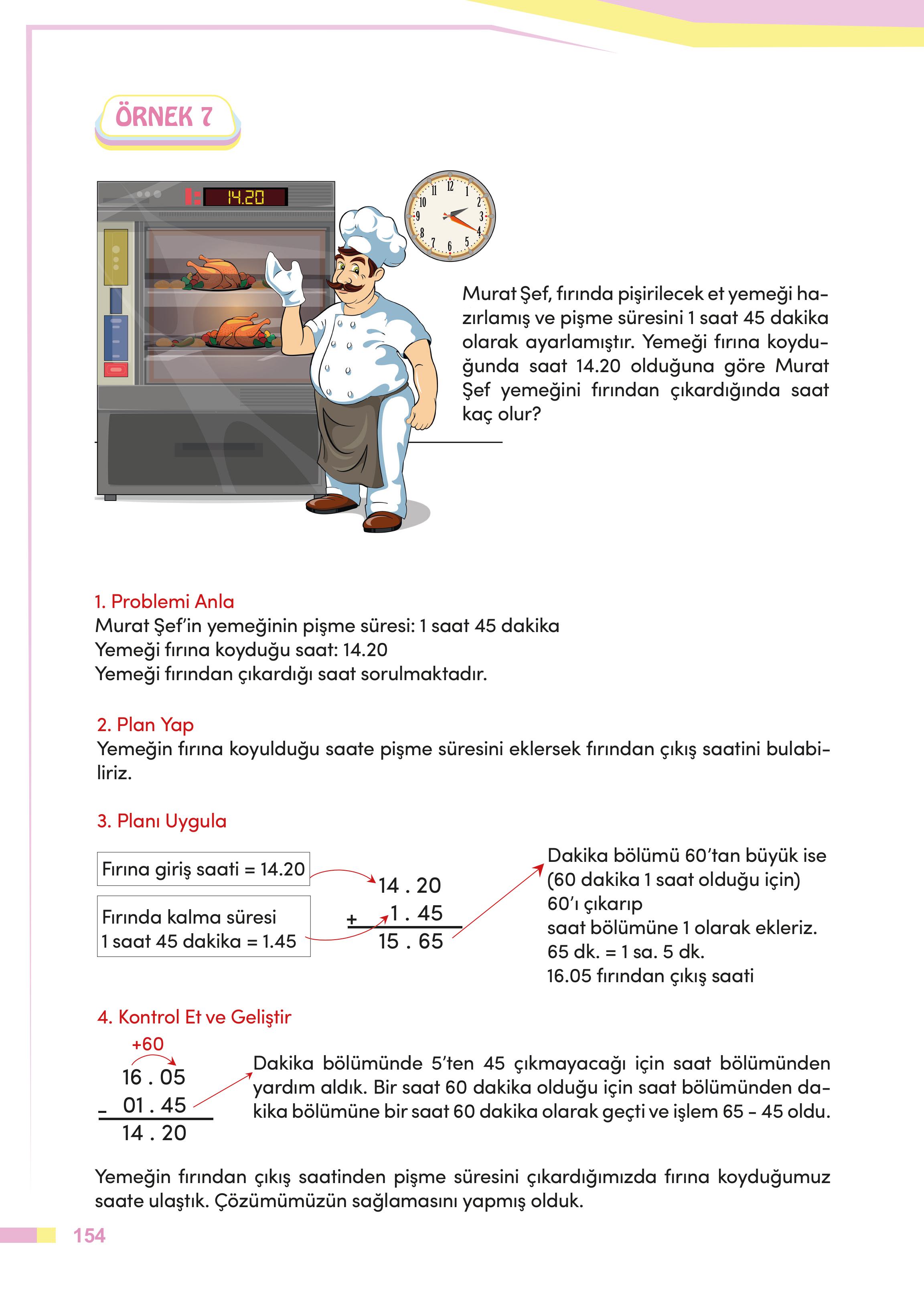 4. Sınıf Meb Yayınları Matematik Ders Kitabı Sayfa 154 Cevapları
