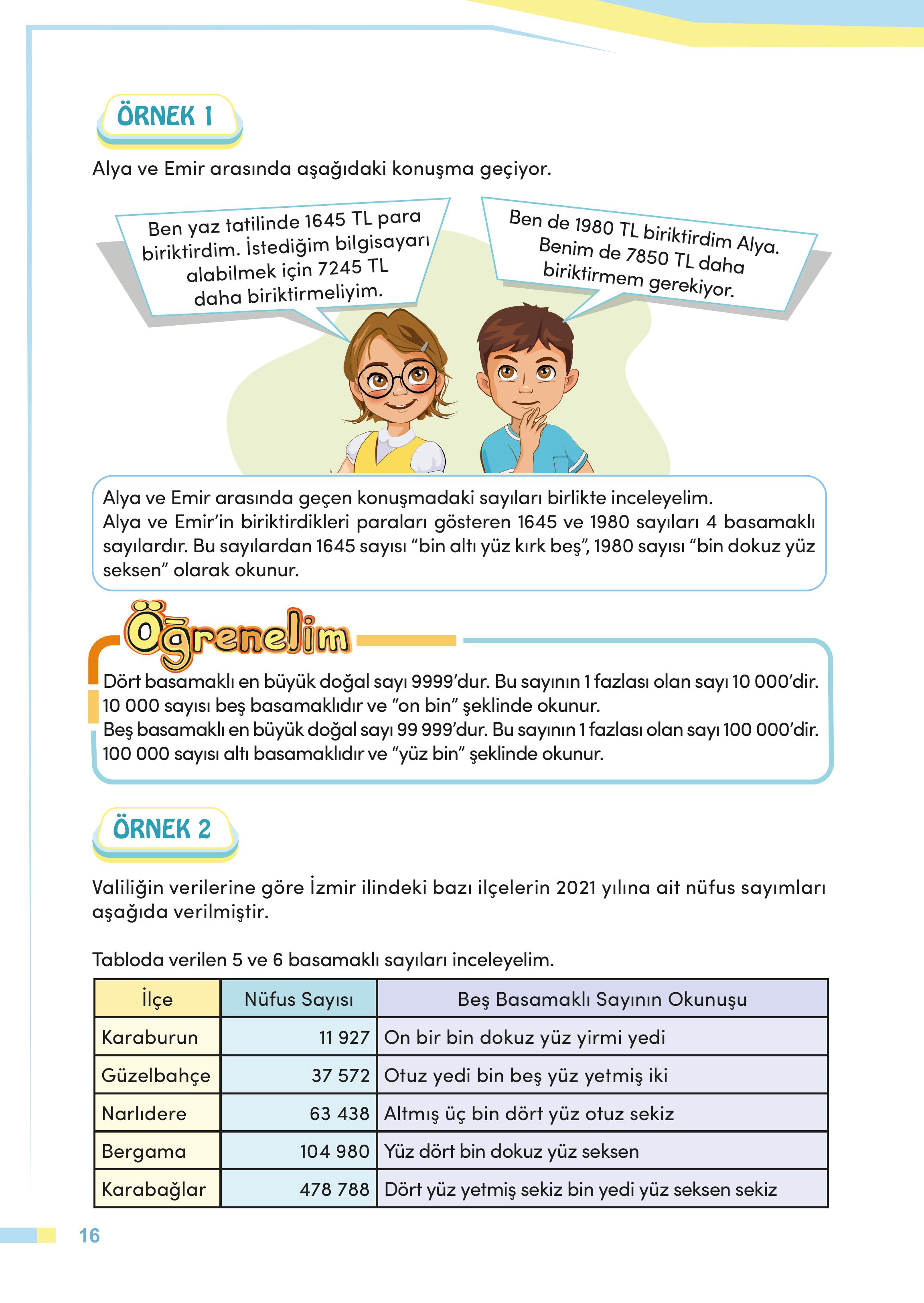 4. Sınıf Meb Yayınları Matematik Ders Kitabı Sayfa 16 Cevapları