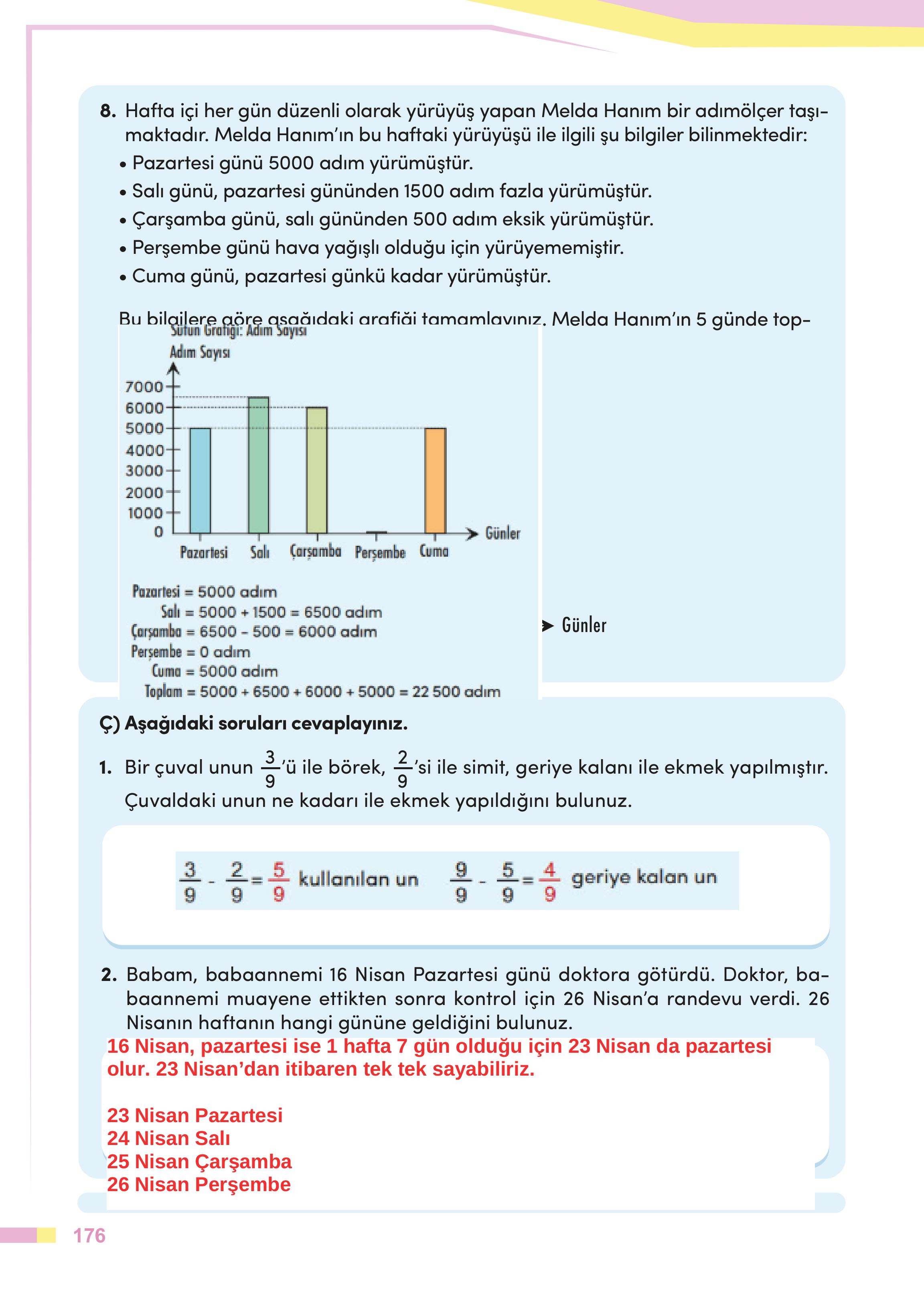 4. Sınıf Meb Yayınları Matematik Ders Kitabı Sayfa 176 Cevapları 4. Sınıf Meb Yayınları Matematik Ders Kitabı Sayfa 176 Cevapları