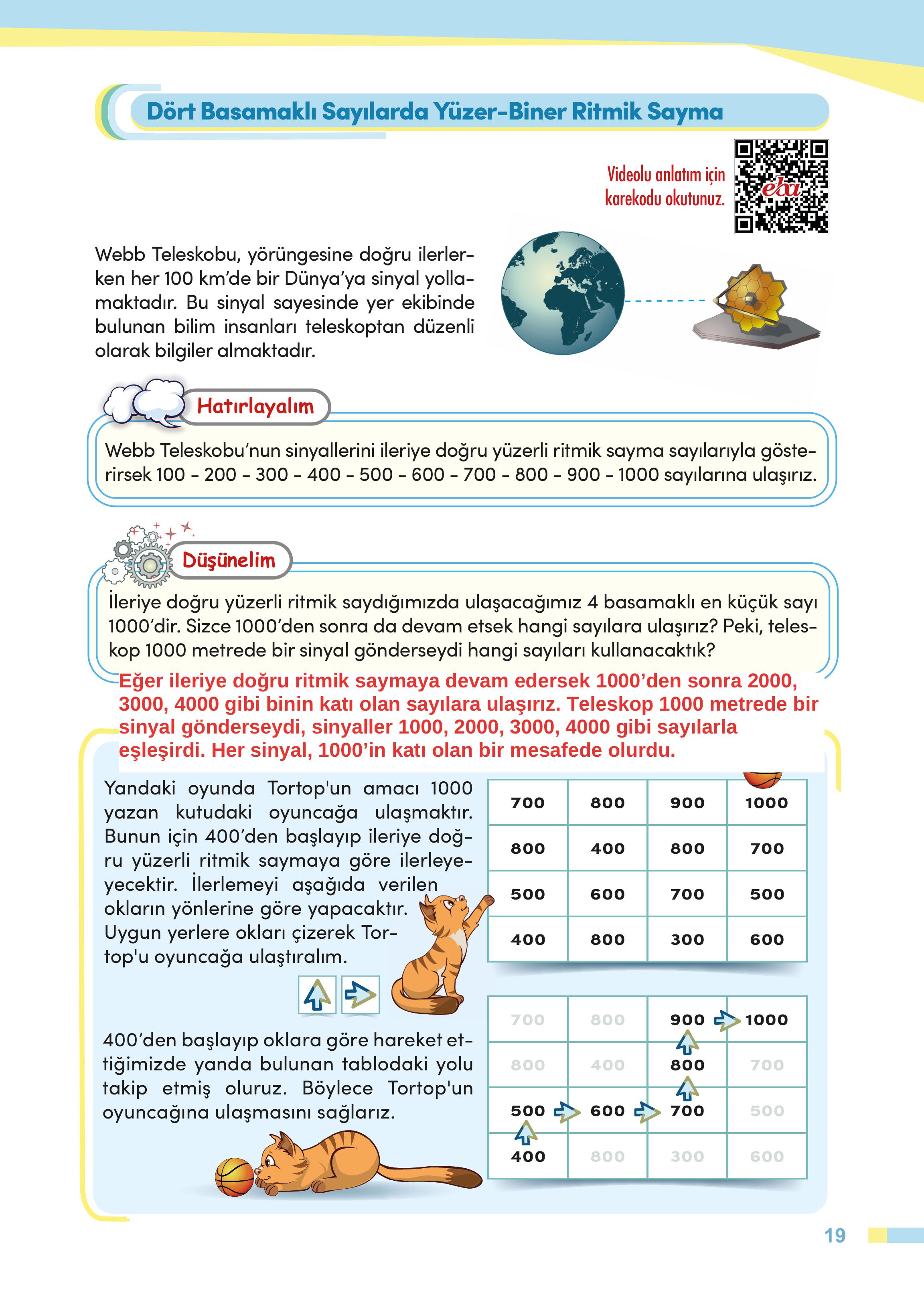 4. Sınıf Meb Yayınları Matematik Ders Kitabı Sayfa 19 Cevapları