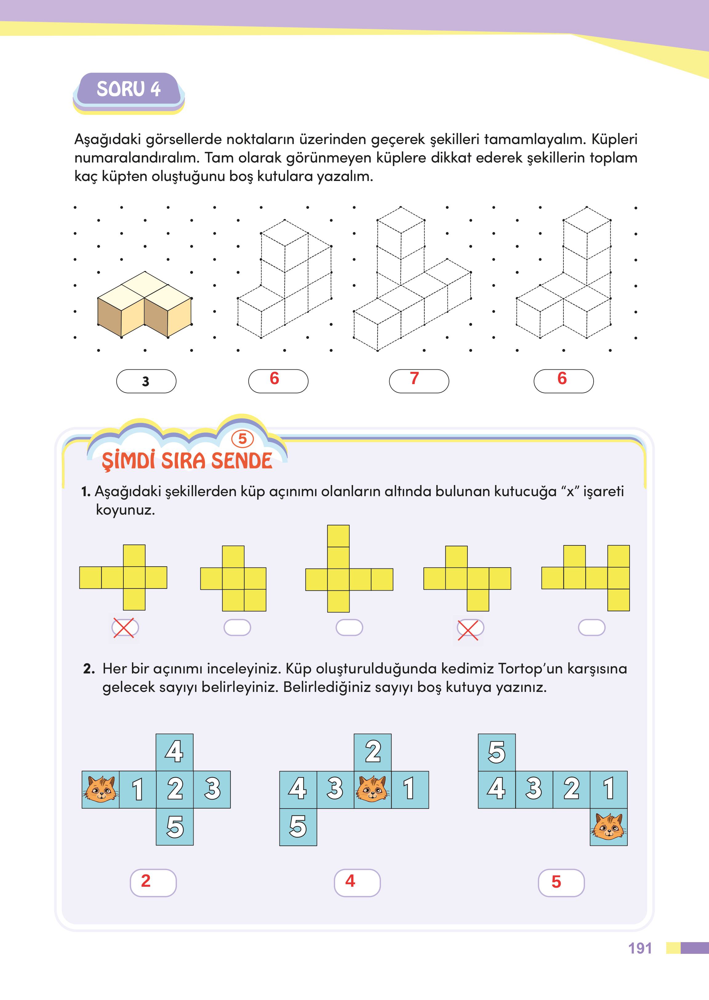 4. Sınıf Meb Yayınları Matematik Ders Kitabı Sayfa 191 Cevapları