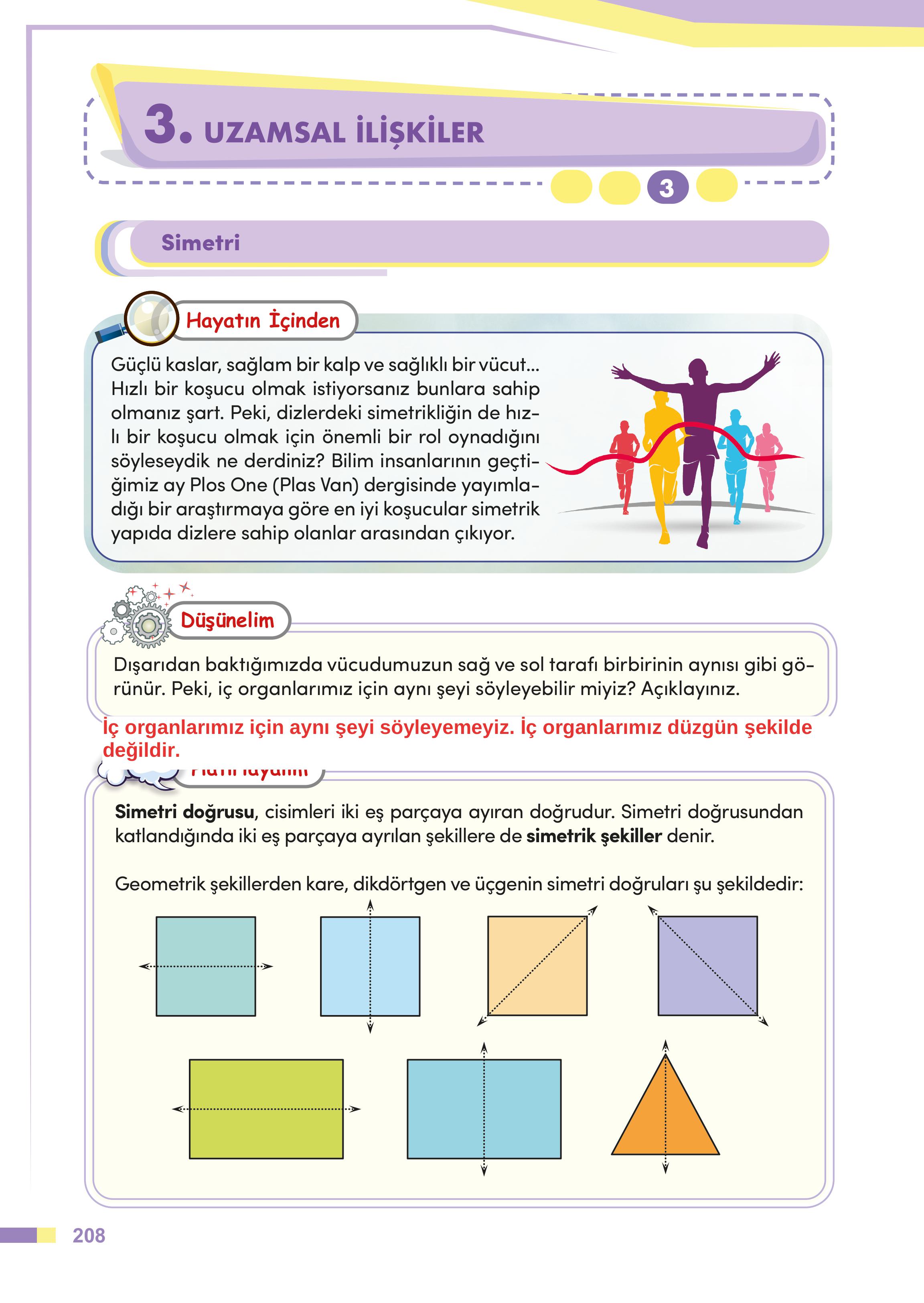 4. Sınıf Meb Yayınları Matematik Ders Kitabı Sayfa 208 Cevapları