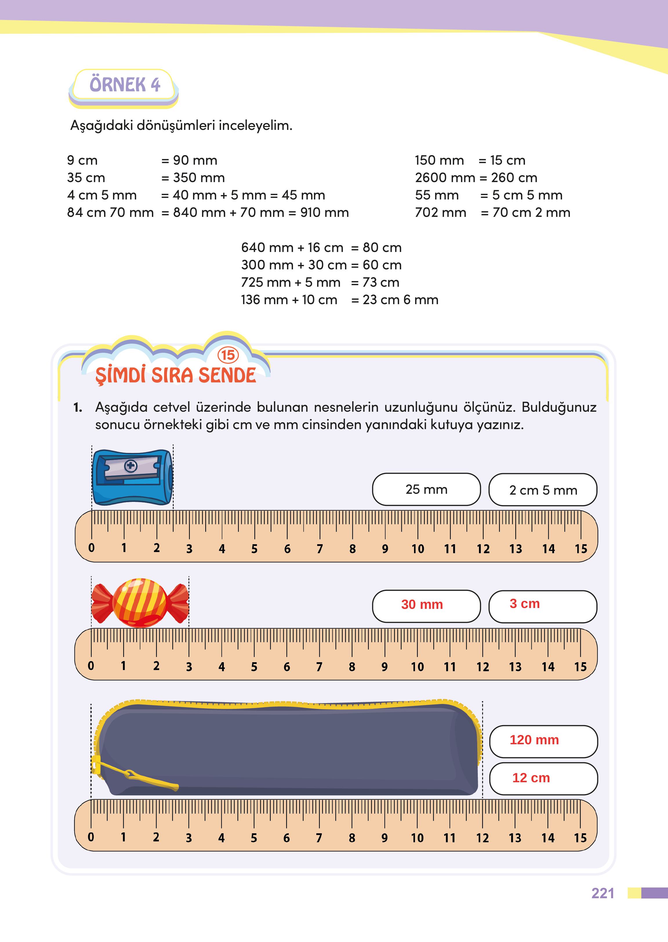 4. Sınıf Meb Yayınları Matematik Ders Kitabı Sayfa 221 Cevapları