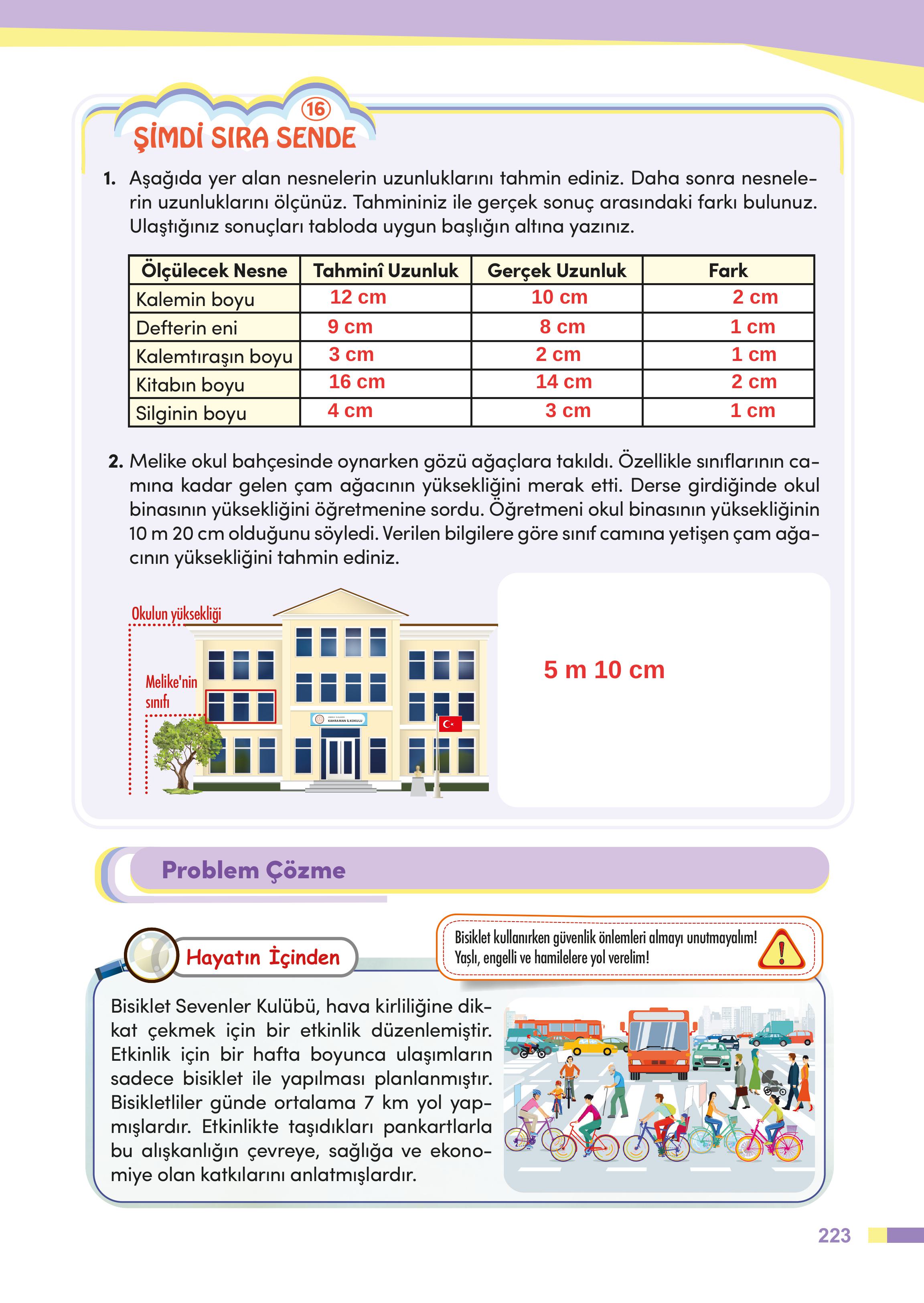 4. Sınıf Meb Yayınları Matematik Ders Kitabı Sayfa 223 Cevapları