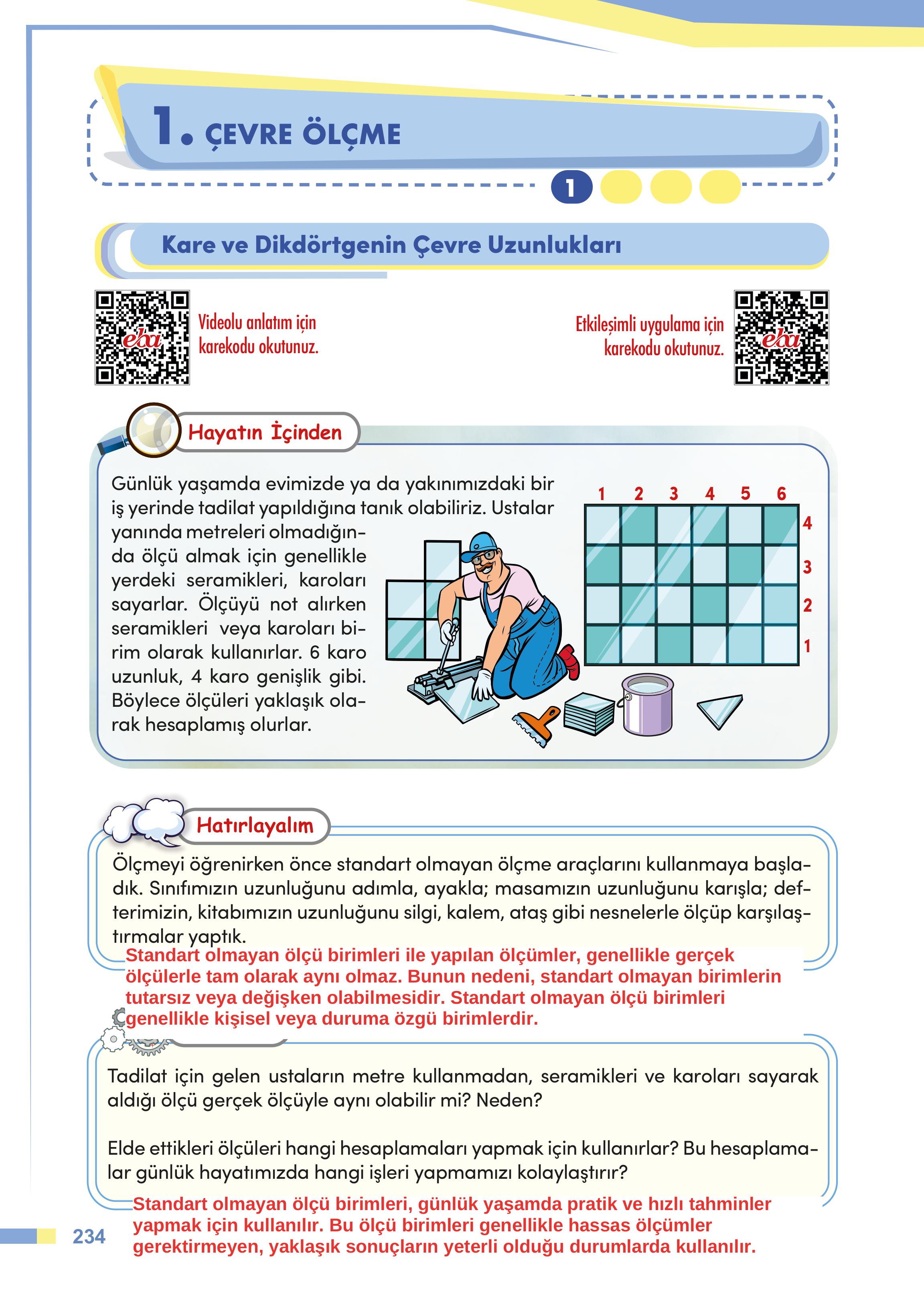 4. Sınıf Meb Yayınları Matematik Ders Kitabı Sayfa 234 Cevapları