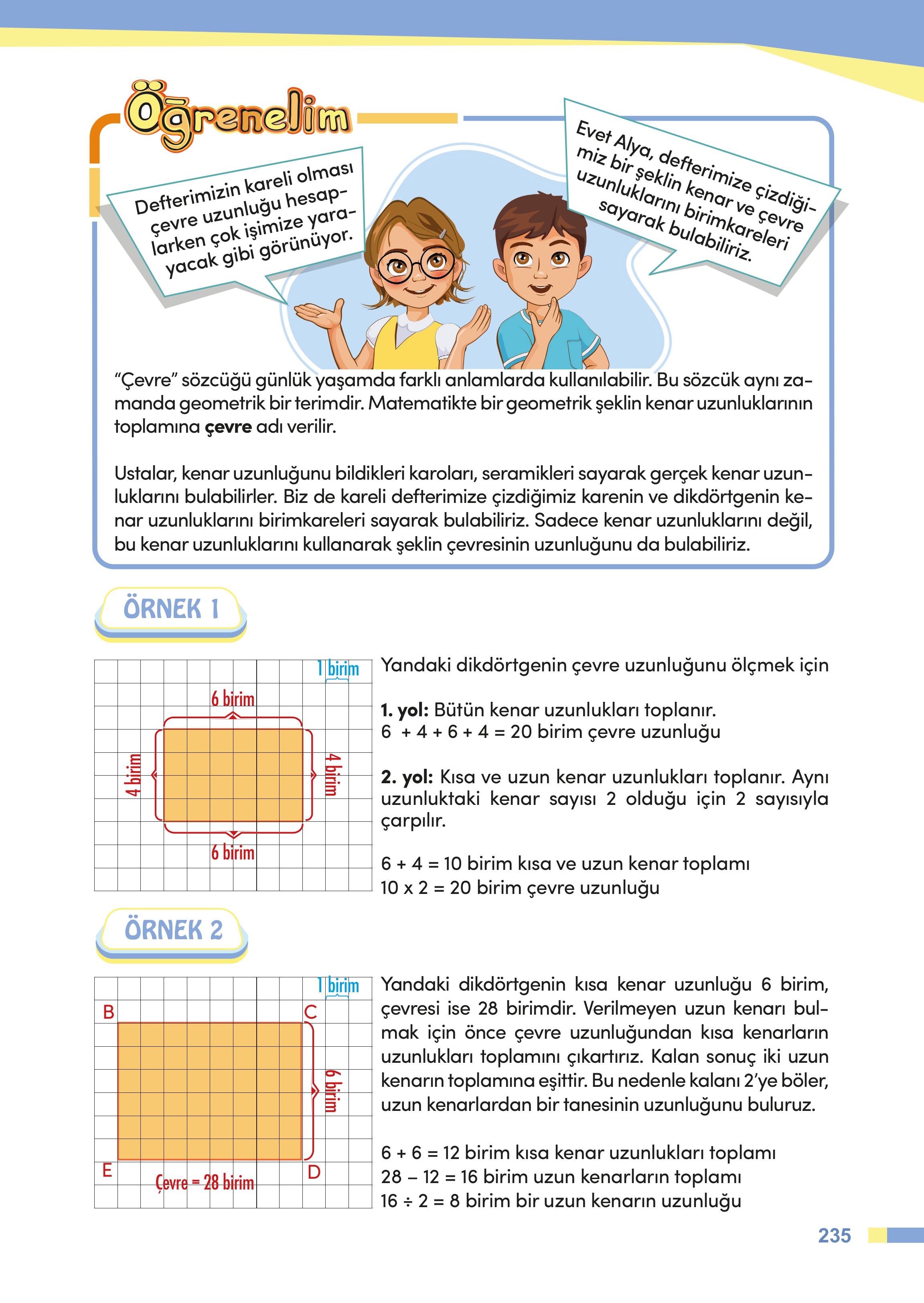4. Sınıf Meb Yayınları Matematik Ders Kitabı Sayfa 235 Cevapları