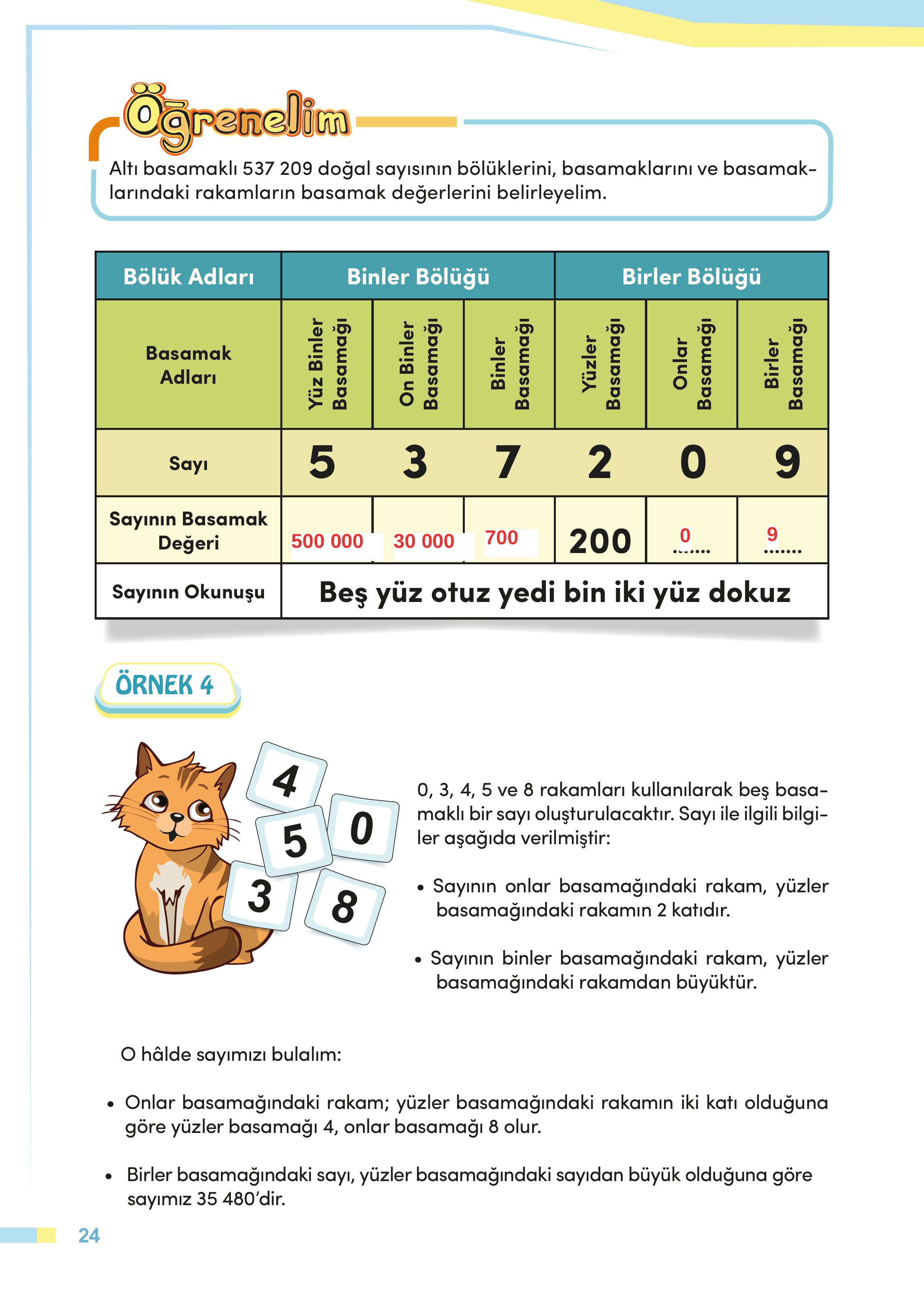 4. Sınıf Meb Yayınları Matematik Ders Kitabı Sayfa 24 Cevapları