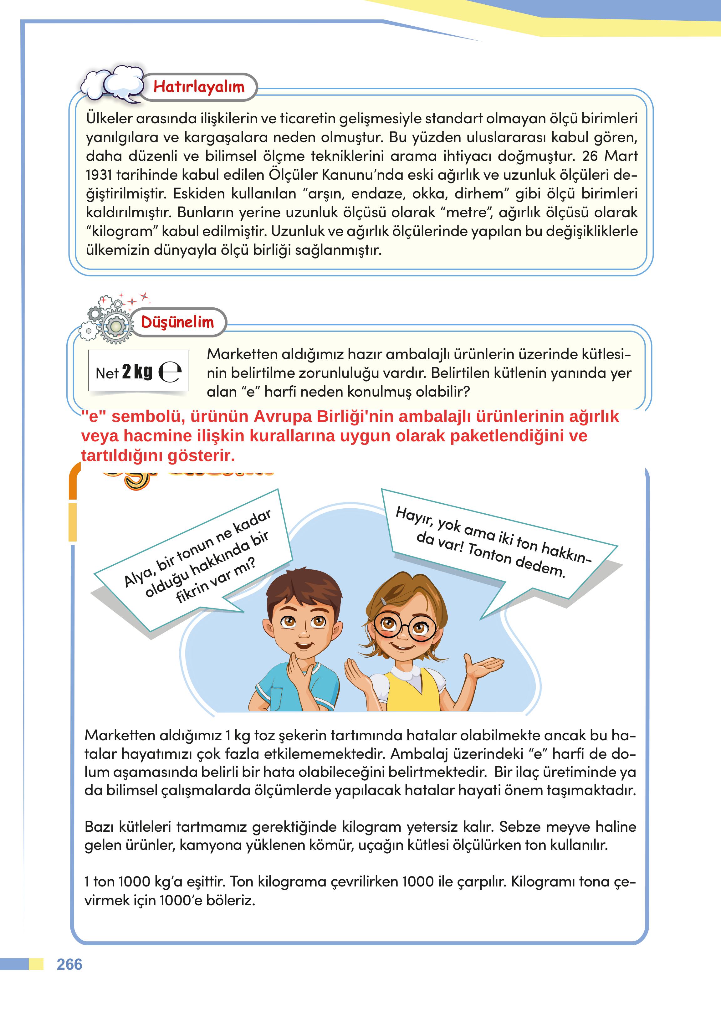 4. Sınıf Meb Yayınları Matematik Ders Kitabı Sayfa 266 Cevapları