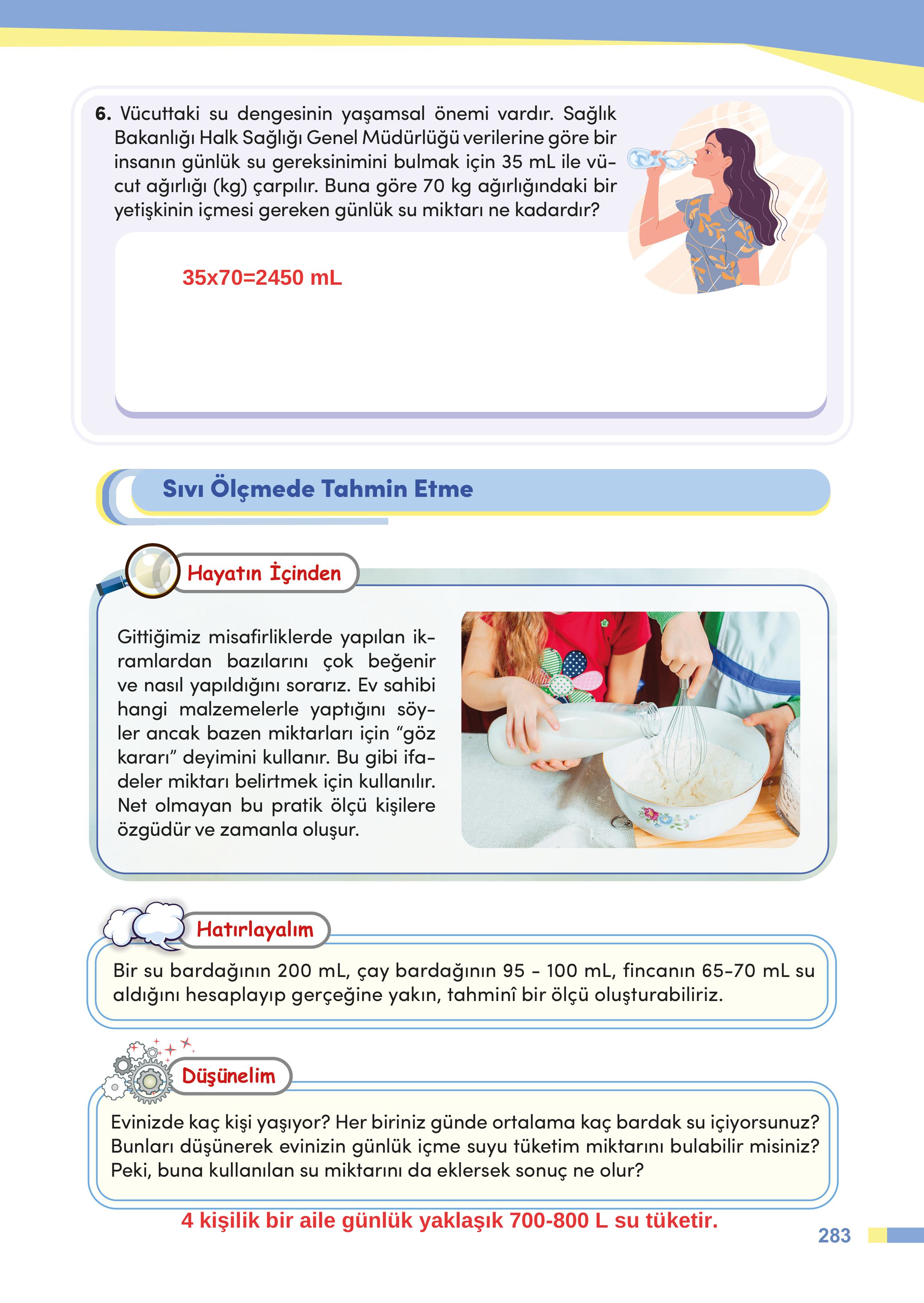 4. Sınıf Meb Yayınları Matematik Ders Kitabı Sayfa 283 Cevapları