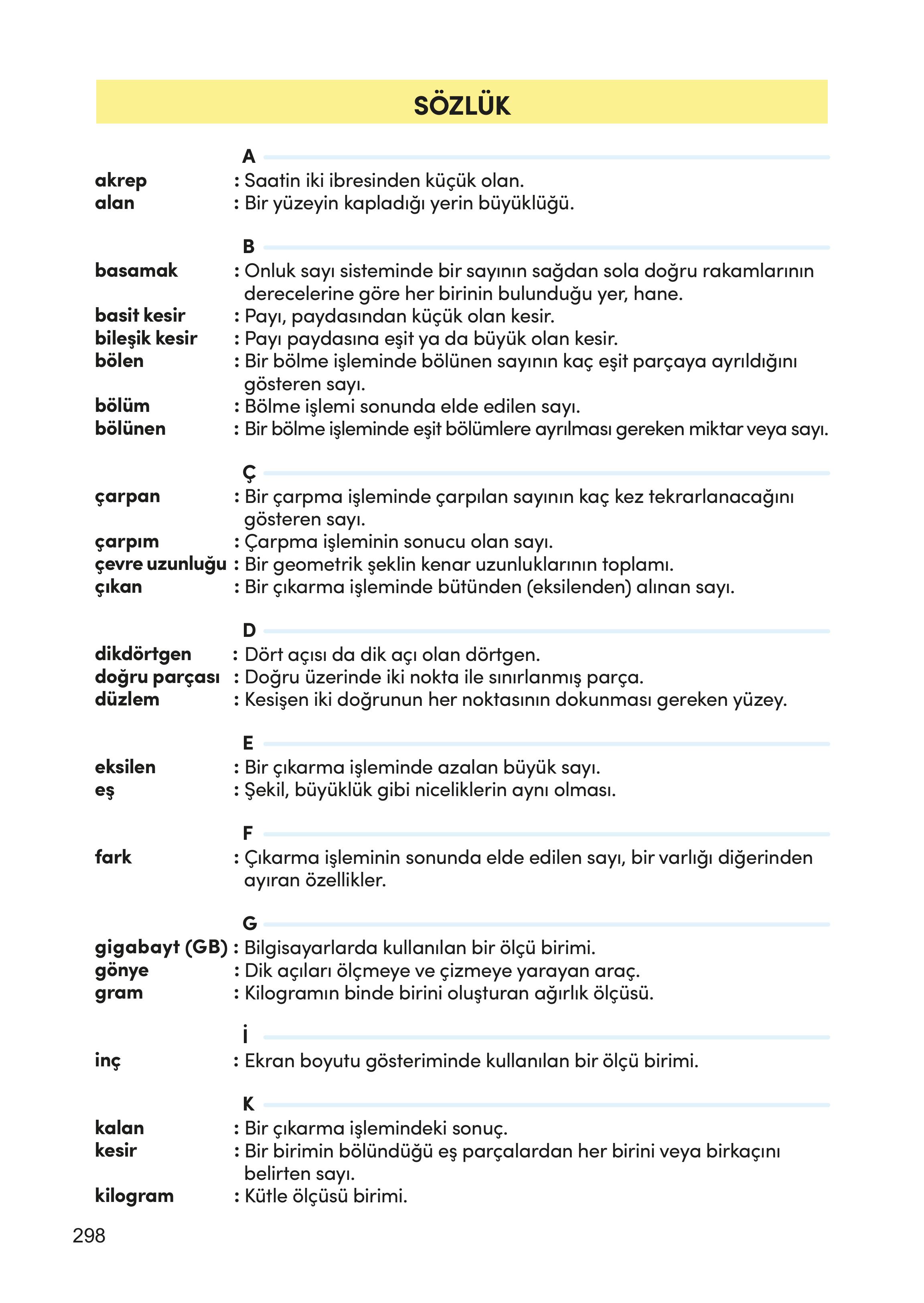 4. Sınıf Meb Yayınları Matematik Ders Kitabı Sayfa 298 Cevapları