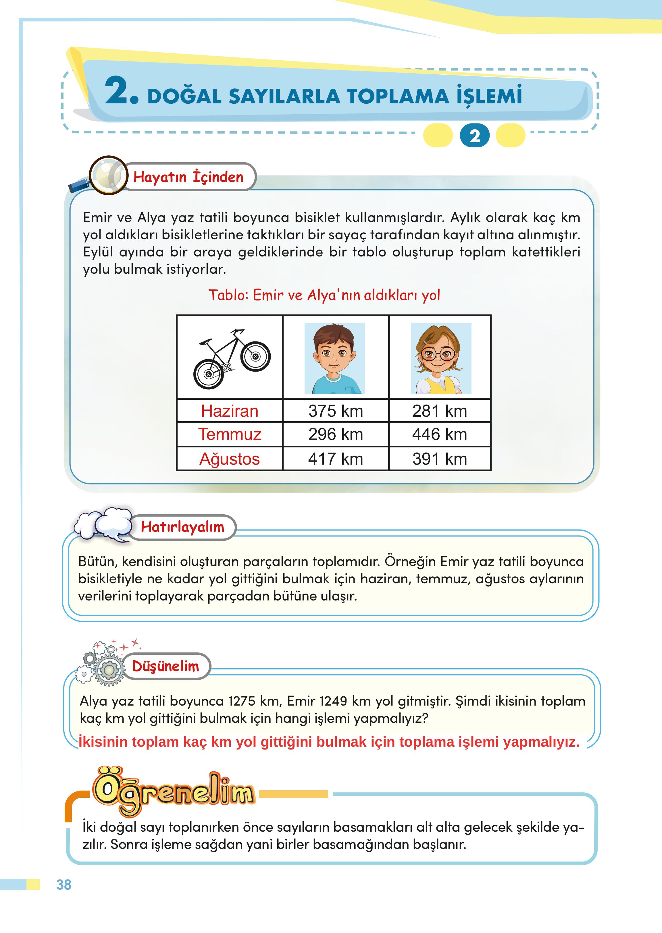 4. Sınıf Meb Yayınları Matematik Ders Kitabı Sayfa 38 Cevapları