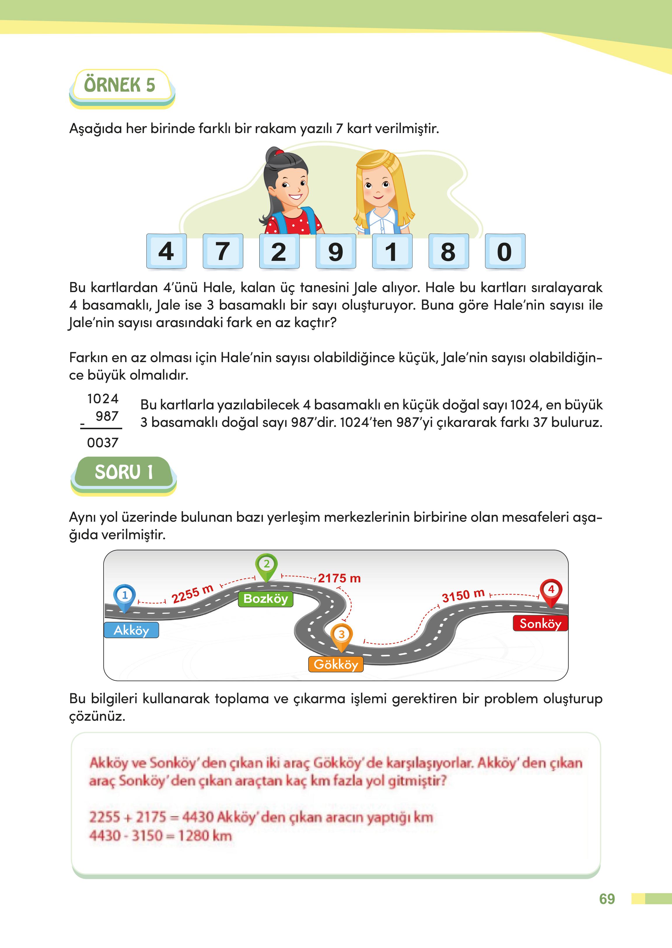4. Sınıf Meb Yayınları Matematik Ders Kitabı Sayfa 69 Cevapları