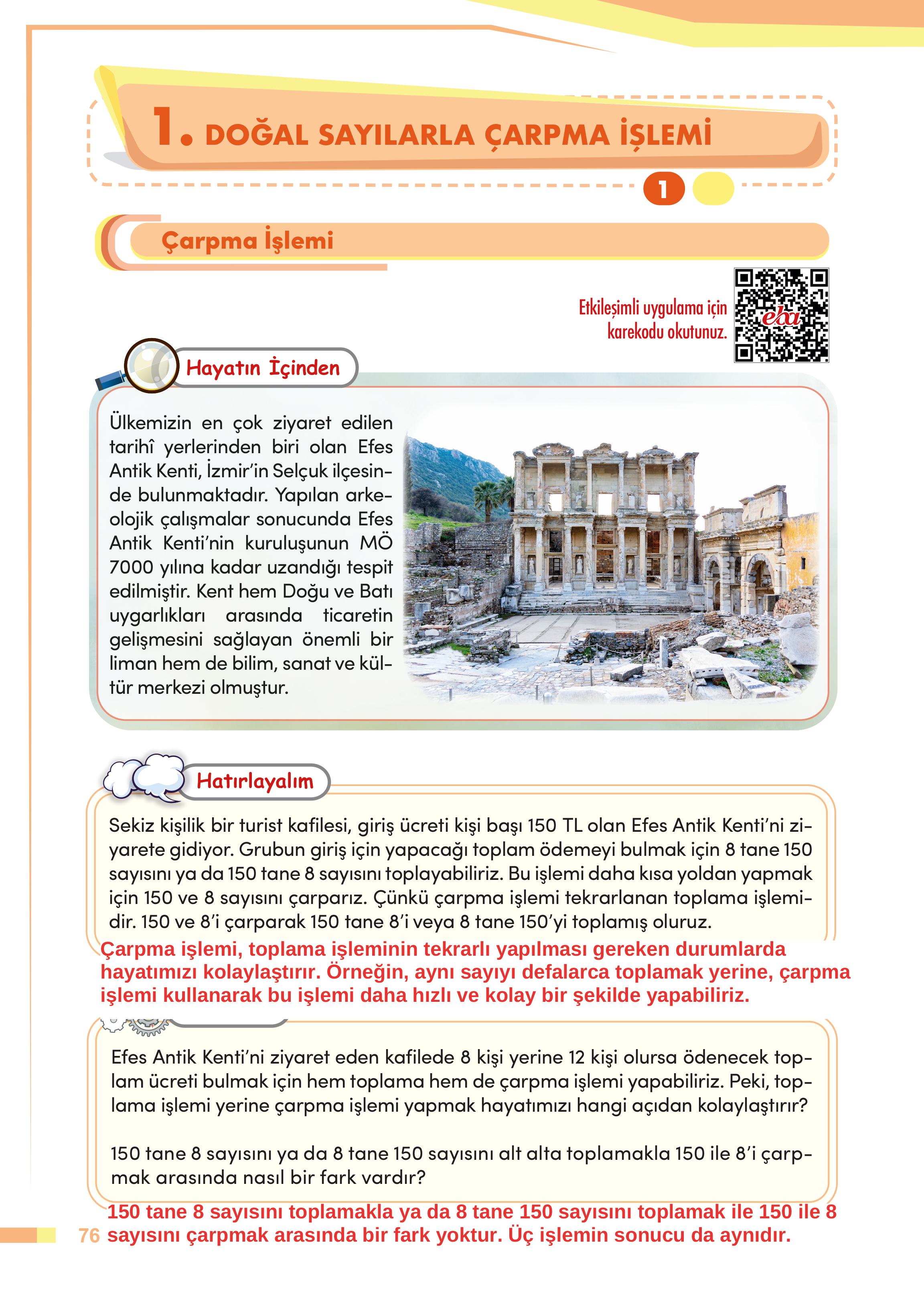 4. Sınıf Meb Yayınları Matematik Ders Kitabı Sayfa 76 Cevapları