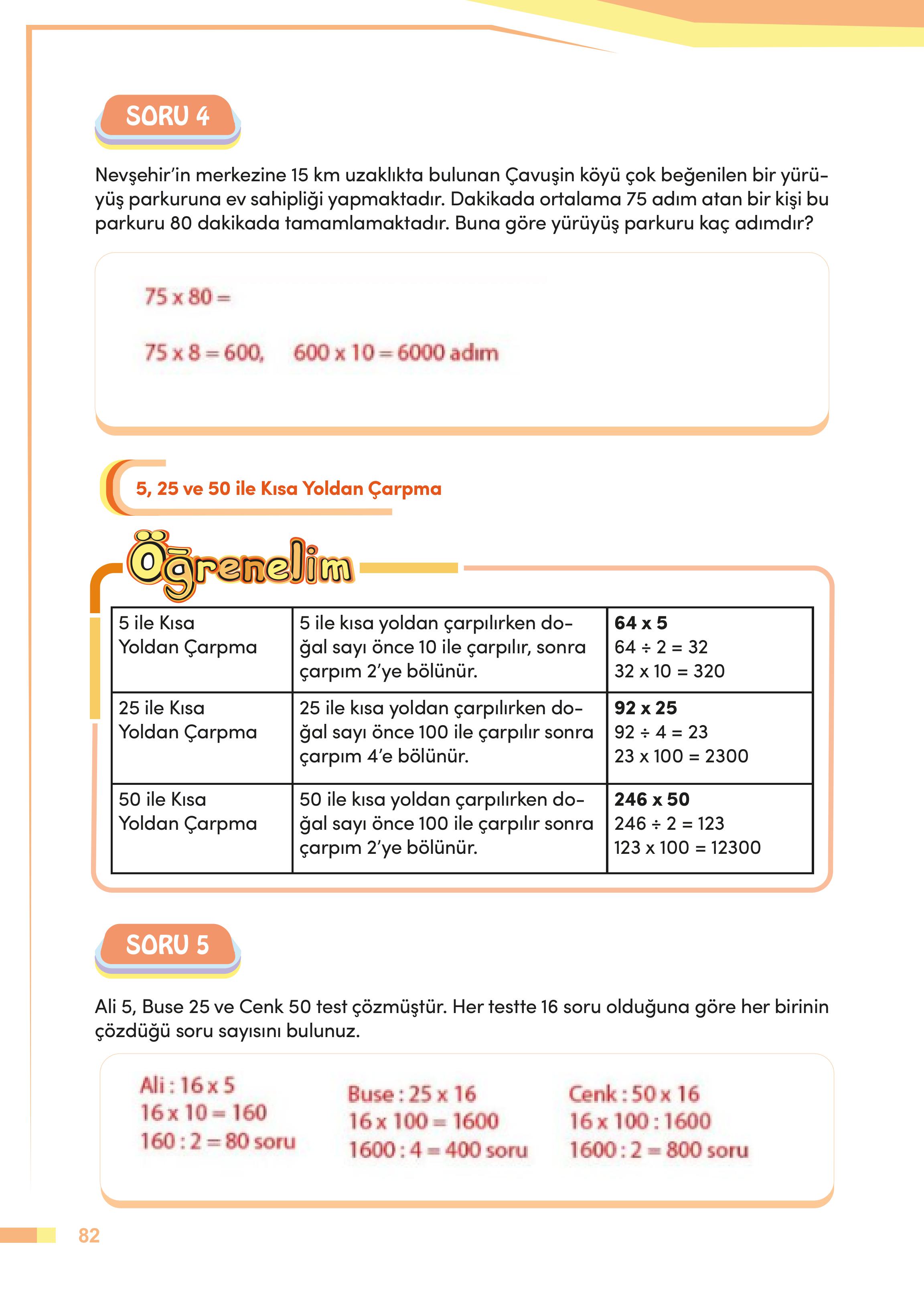 4. Sınıf Meb Yayınları Matematik Ders Kitabı Sayfa 82 Cevapları 4. Sınıf Meb Yayınları Matematik Ders Kitabı Sayfa 82 Cevapları
