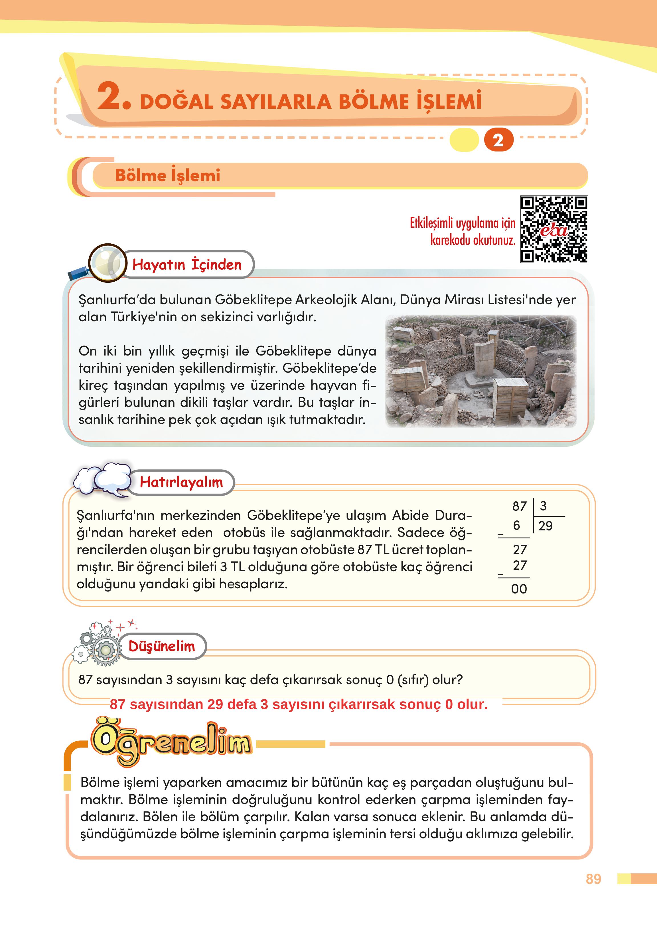4. Sınıf Meb Yayınları Matematik Ders Kitabı Sayfa 89 Cevapları