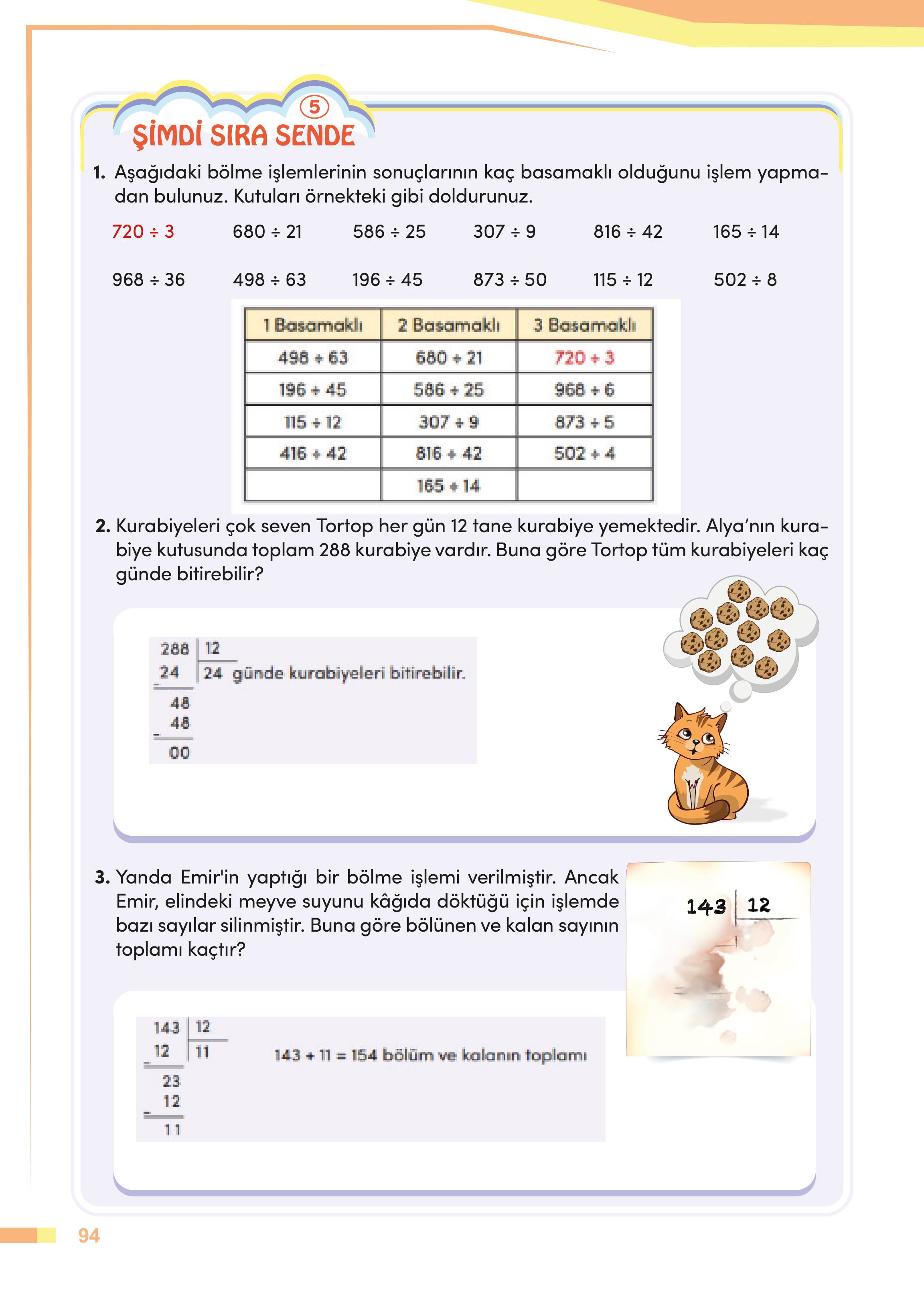 4. Sınıf Meb Yayınları Matematik Ders Kitabı Sayfa 94 Cevapları 4. Sınıf Meb Yayınları Matematik Ders Kitabı Sayfa 94 Cevapları