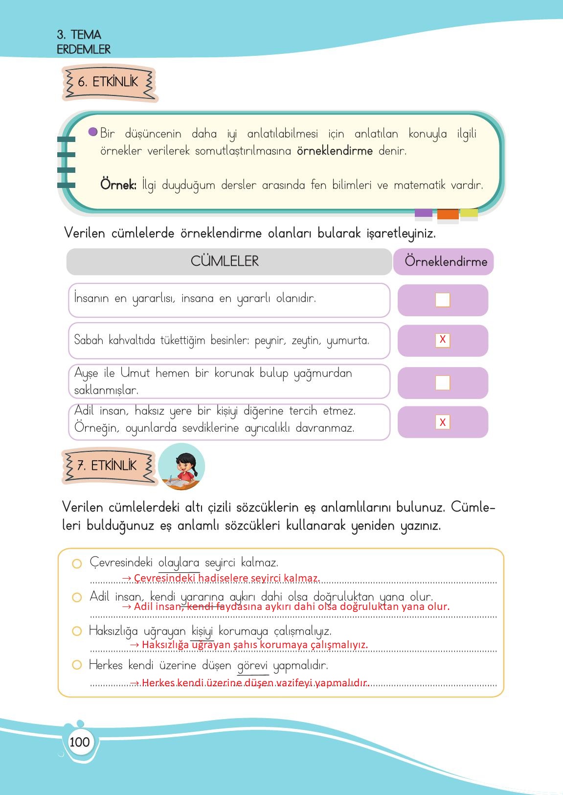 4. Sınıf Meb Yayınları Türkçe Ders Kitabı Sayfa 100 Cevapları