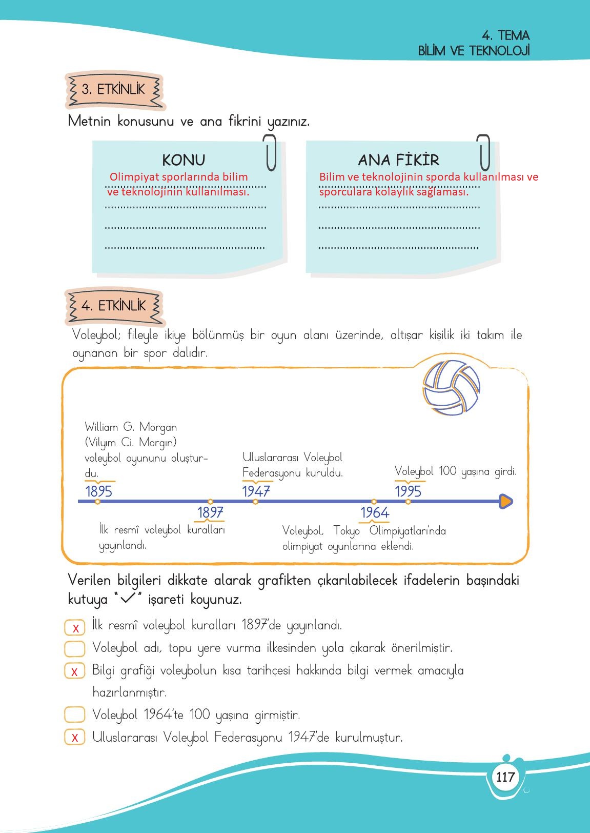 4. Sınıf Meb Yayınları Türkçe Ders Kitabı Sayfa 117 Cevapları