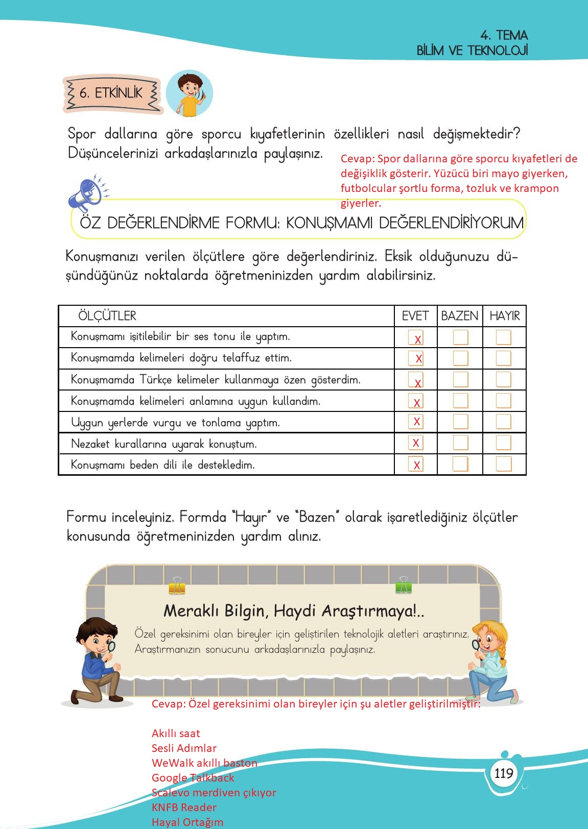 4. Sınıf Meb Yayınları Türkçe Ders Kitabı Sayfa 119 Cevapları 4. Sınıf Meb Yayınları Türkçe Ders Kitabı Sayfa 119 Cevapları