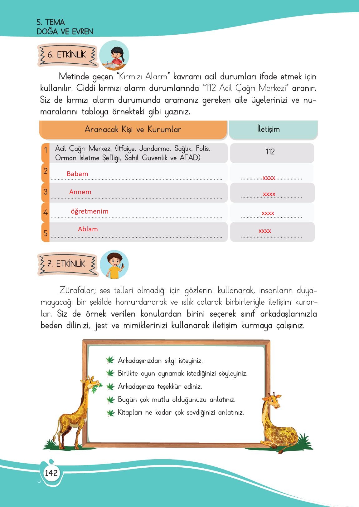 4. Sınıf Meb Yayınları Türkçe Ders Kitabı Sayfa 142 Cevapları
