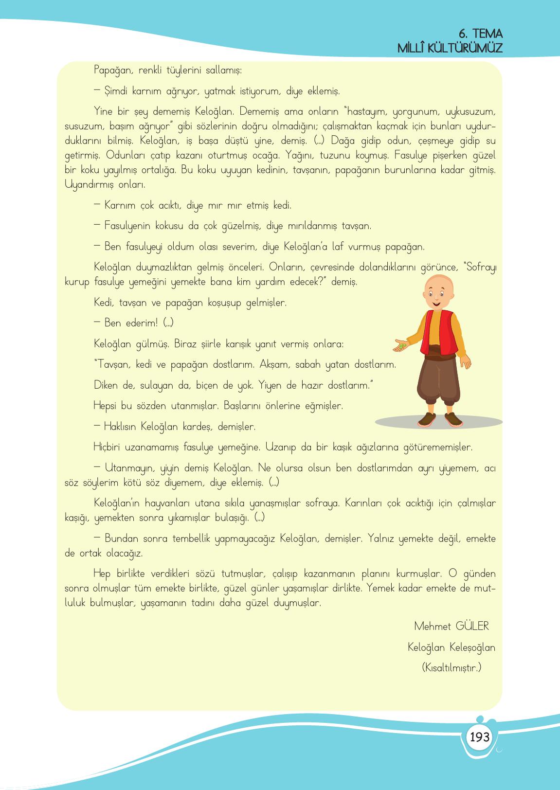 4. Sınıf Meb Yayınları Türkçe Ders Kitabı Sayfa 193 Cevapları 4. Sınıf Meb Yayınları Türkçe Ders Kitabı Sayfa 193 Cevapları