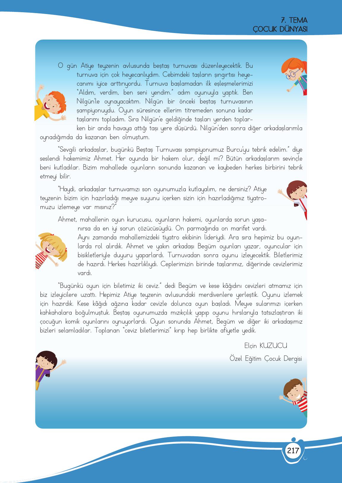 4. Sınıf Meb Yayınları Türkçe Ders Kitabı Sayfa 217 Cevapları 4. Sınıf Meb Yayınları Türkçe Ders Kitabı Sayfa 217 Cevapları