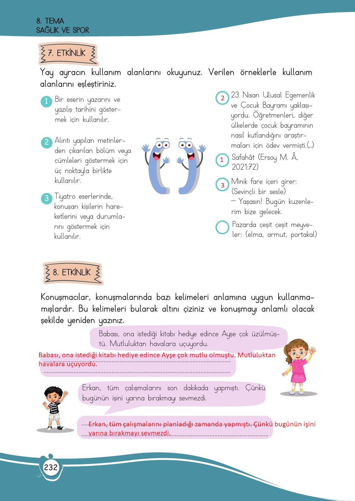 4. Sınıf Meb Yayınları Türkçe Ders Kitabı Sayfa 232 Cevapları 4. Sınıf Meb Yayınları Türkçe Ders Kitabı Sayfa 232 Cevapları