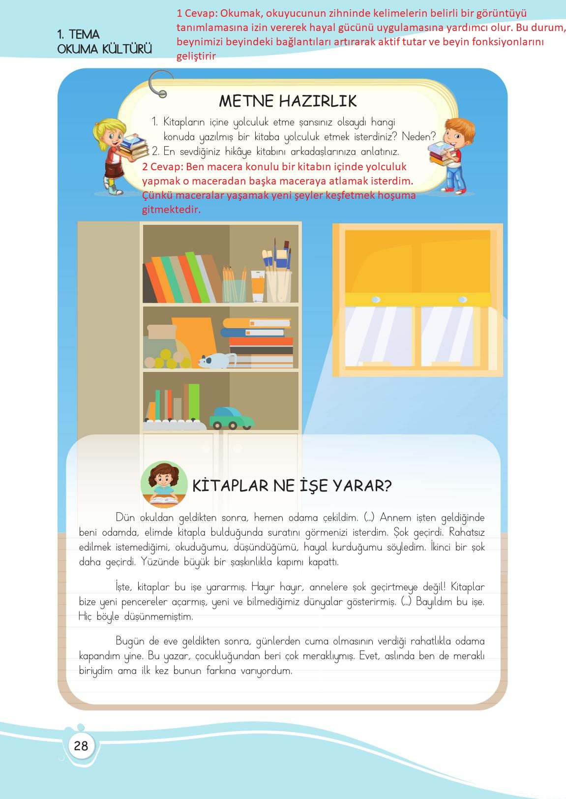 4. Sınıf Meb Yayınları Türkçe Ders Kitabı Sayfa 28 Cevapları