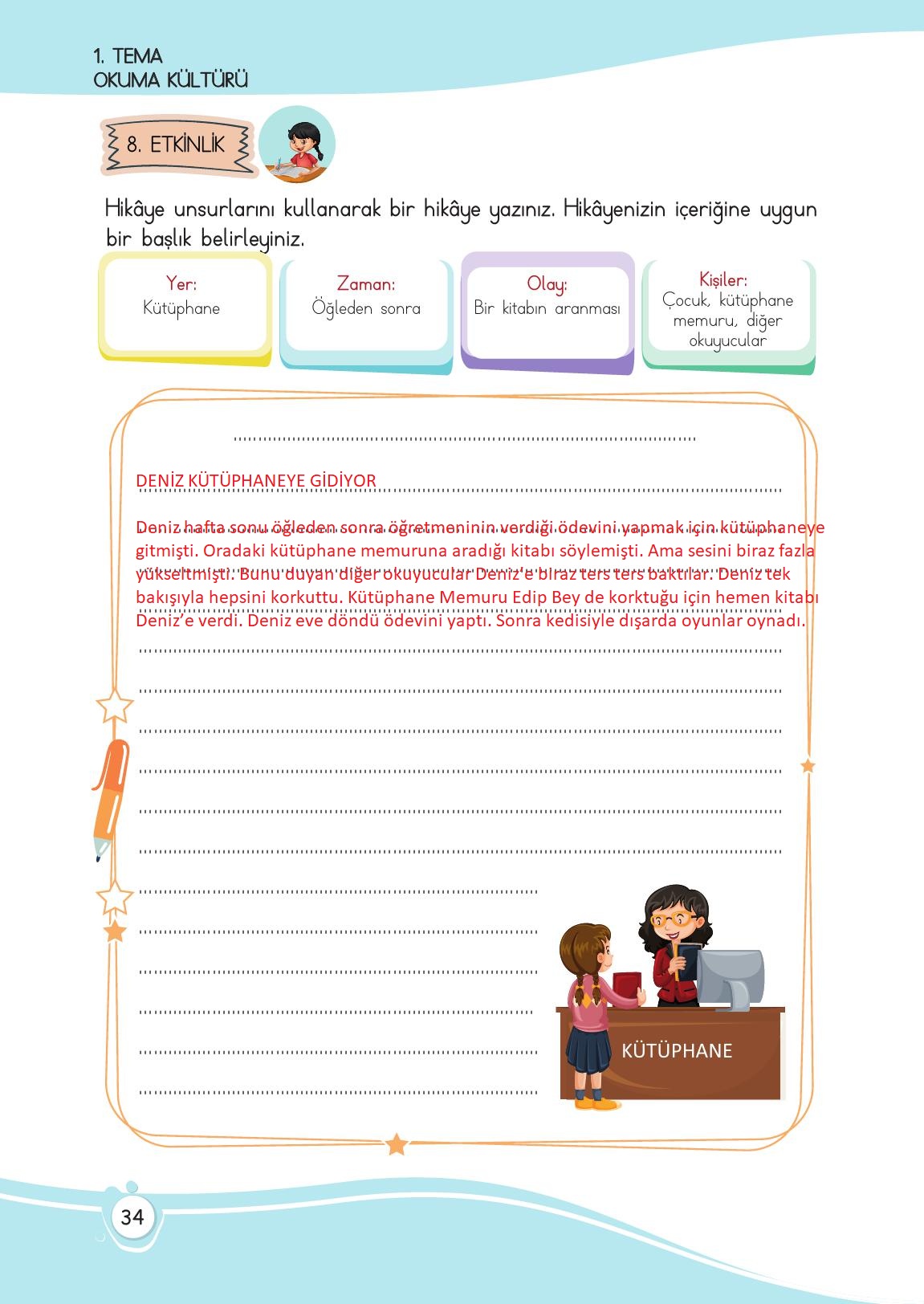 4. Sınıf Meb Yayınları Türkçe Ders Kitabı Sayfa 34 Cevapları