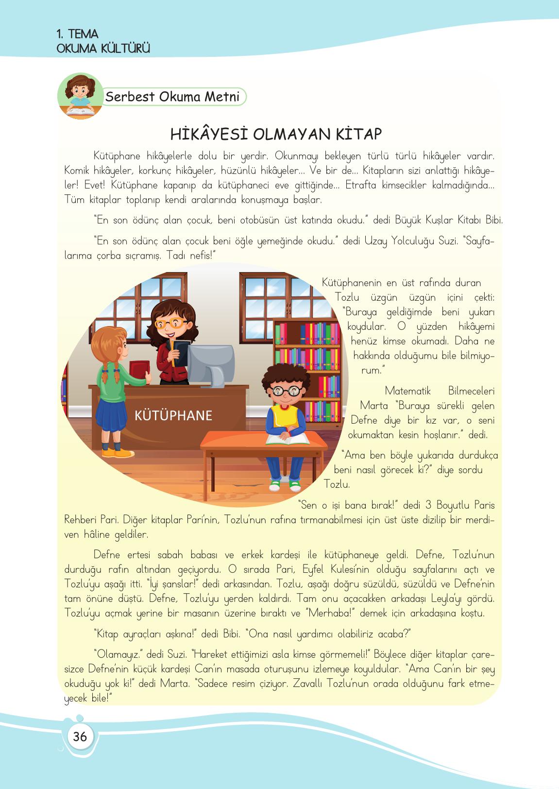 4. Sınıf Meb Yayınları Türkçe Ders Kitabı Sayfa 36 Cevapları