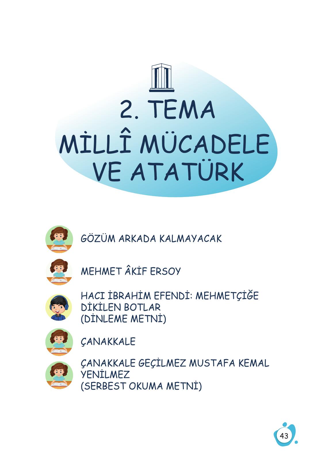 4. Sınıf Meb Yayınları Türkçe Ders Kitabı Sayfa 43 Cevapları
