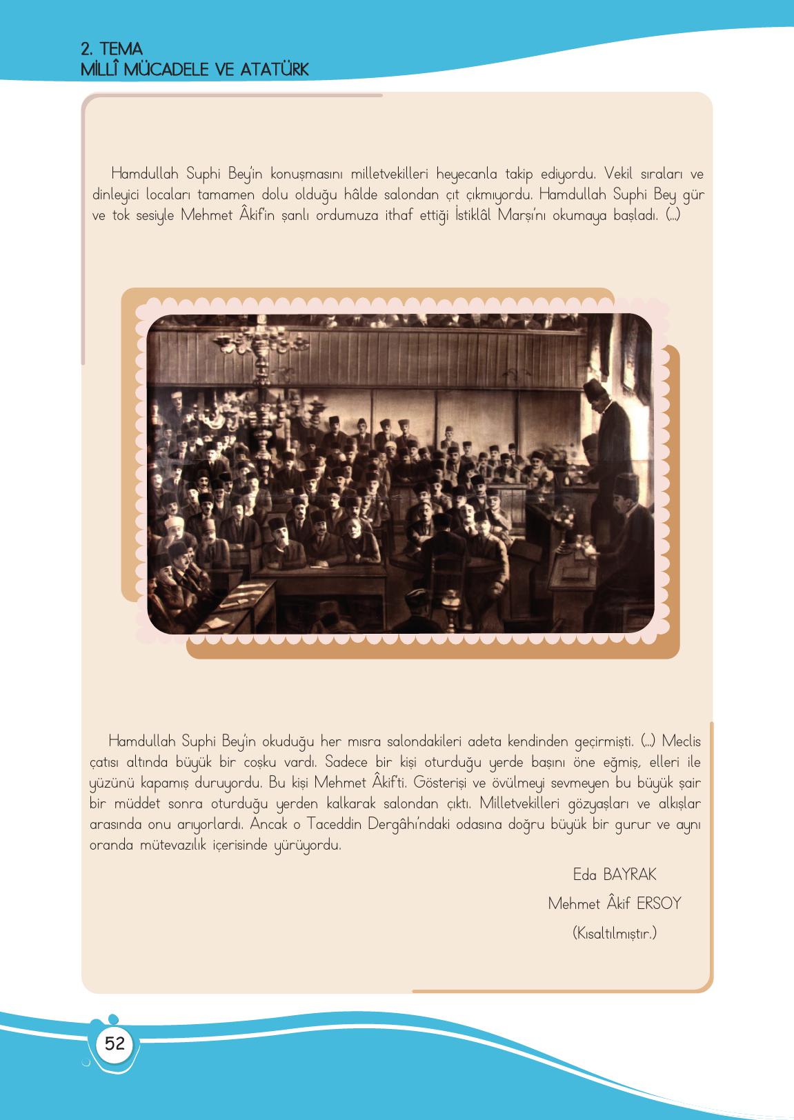 4. Sınıf Meb Yayınları Türkçe Ders Kitabı Sayfa 52 Cevapları