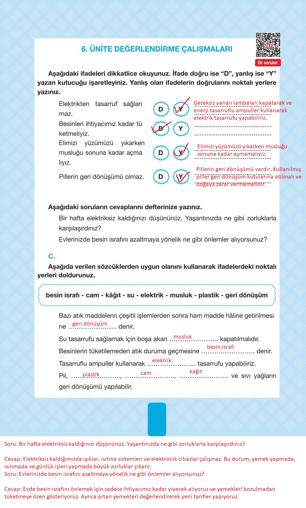 4. Sınıf Pasifik Yayınları Fen Bilimleri Ders Kitabı Sayfa 224 Cevapları