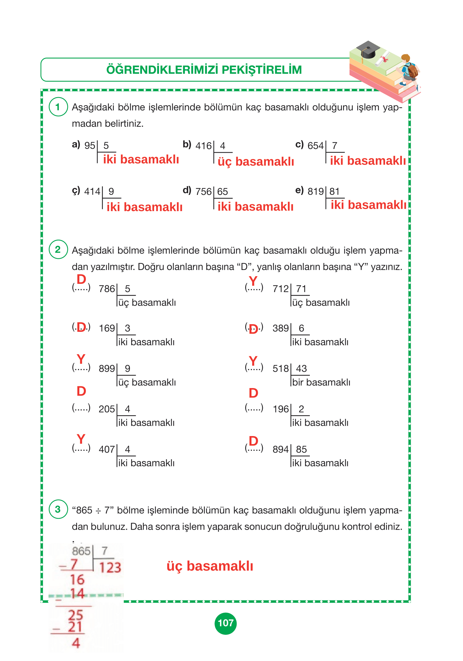 4. Sınıf Pasifik Yayınları Matematik Ders Kitabı Sayfa 107 Cevapları