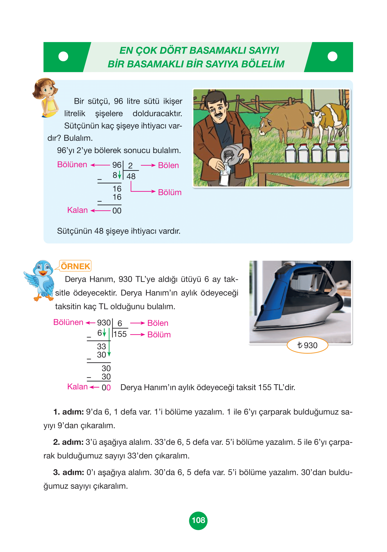 4. Sınıf Pasifik Yayınları Matematik Ders Kitabı Sayfa 108 Cevapları