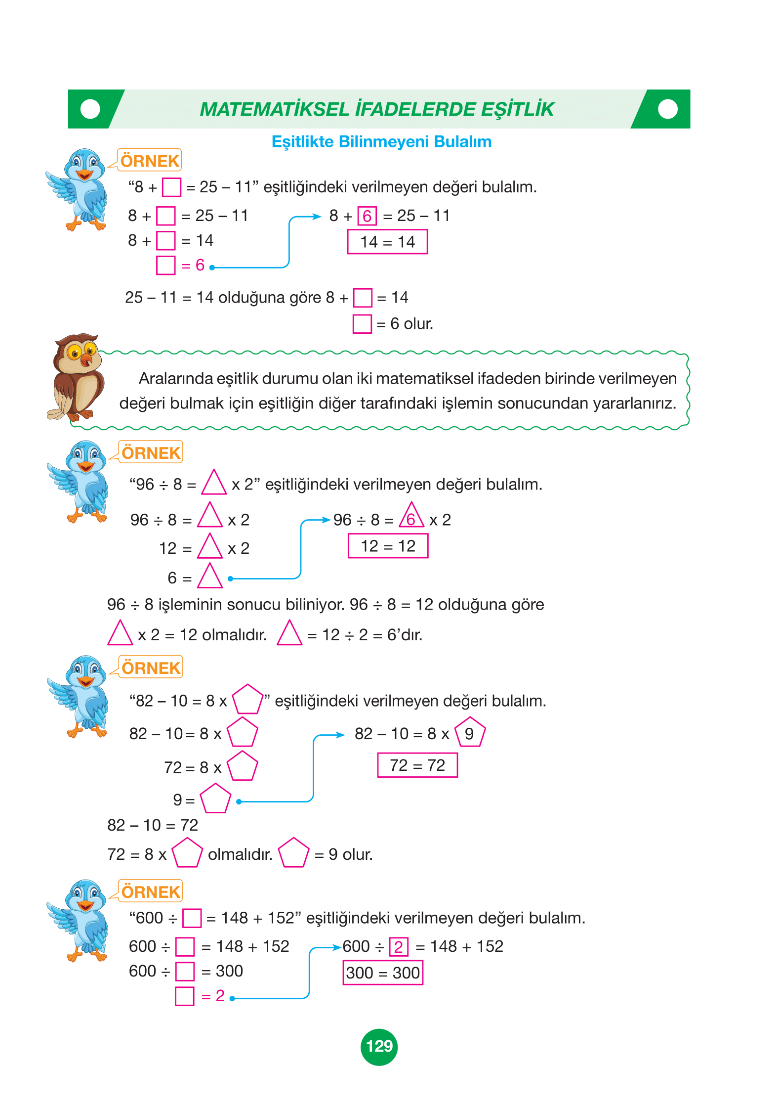 4. Sınıf Pasifik Yayınları Matematik Ders Kitabı Sayfa 129 Cevapları 4. Sınıf Pasifik Yayınları Matematik Ders Kitabı Sayfa 129 Cevapları