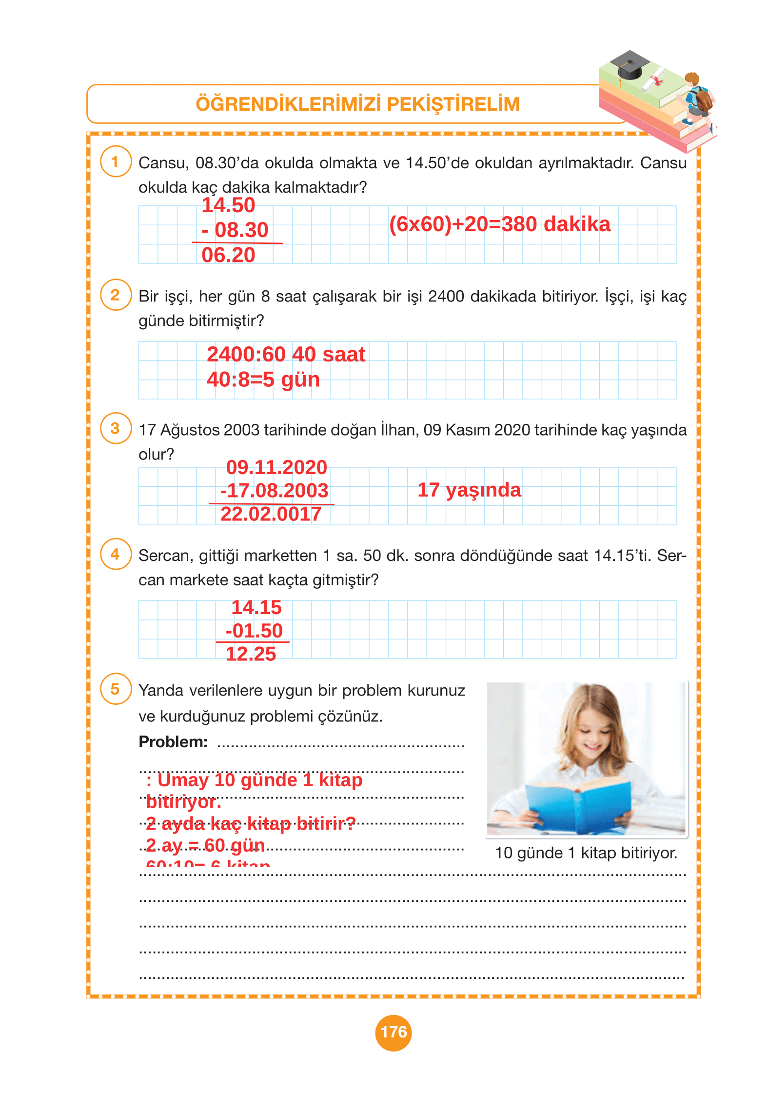 4. Sınıf Pasifik Yayınları Matematik Ders Kitabı Sayfa 176 Cevapları 4. Sınıf Pasifik Yayınları Matematik Ders Kitabı Sayfa 176 Cevapları
