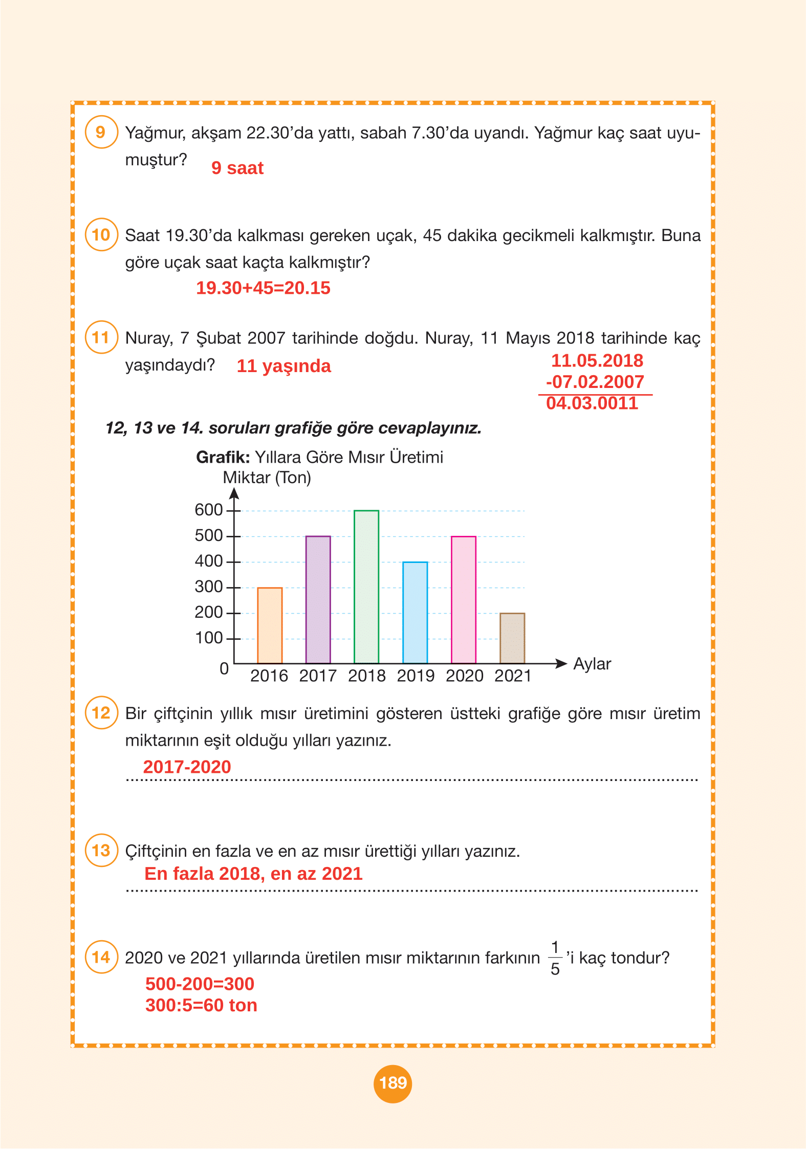 4. Sınıf Pasifik Yayınları Matematik Ders Kitabı Sayfa 189 Cevapları 4. Sınıf Pasifik Yayınları Matematik Ders Kitabı Sayfa 189 Cevapları