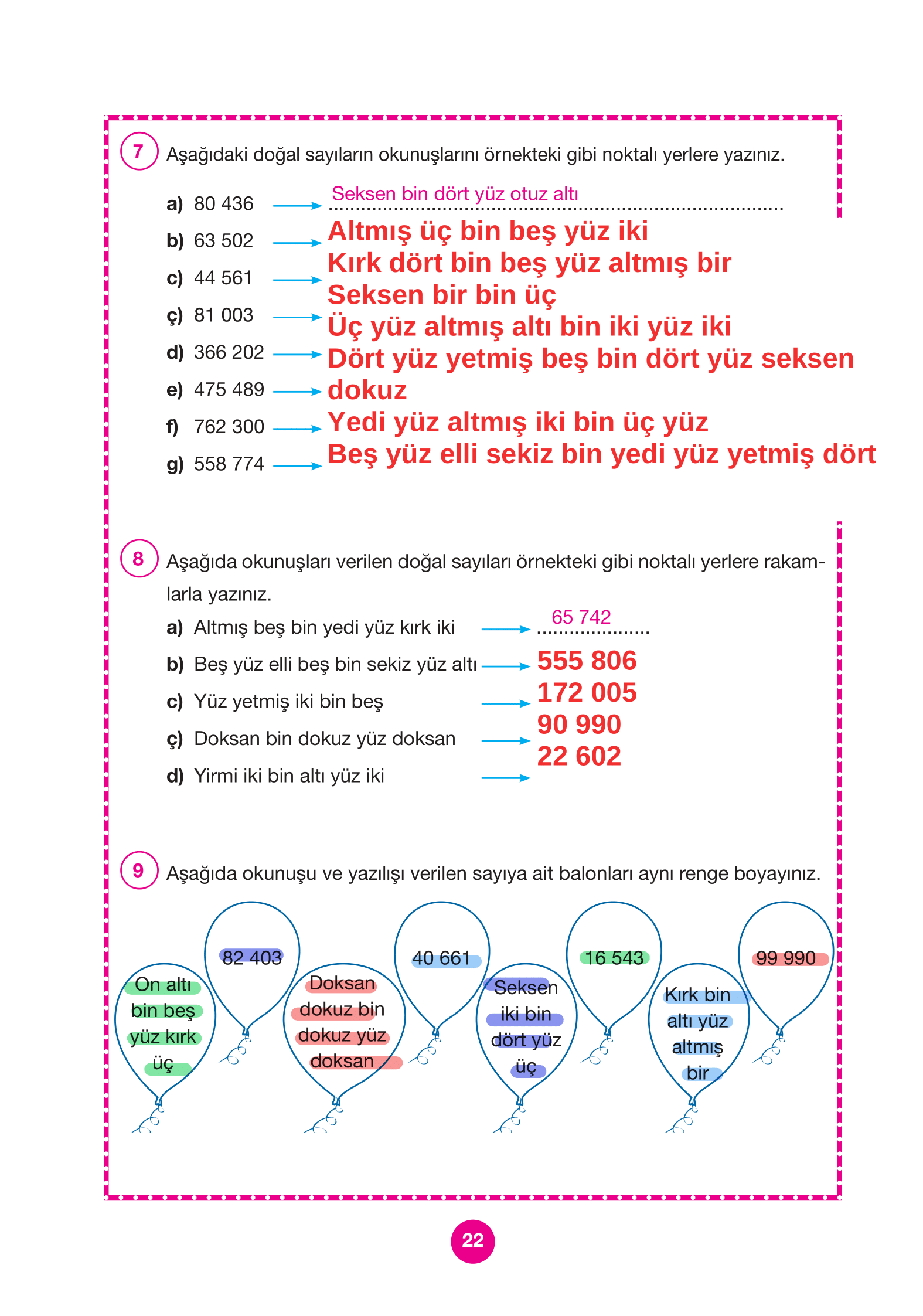 4. Sınıf Pasifik Yayınları Matematik Ders Kitabı Sayfa 22 Cevapları 4. Sınıf Pasifik Yayınları Matematik Ders Kitabı Sayfa 22 Cevapları